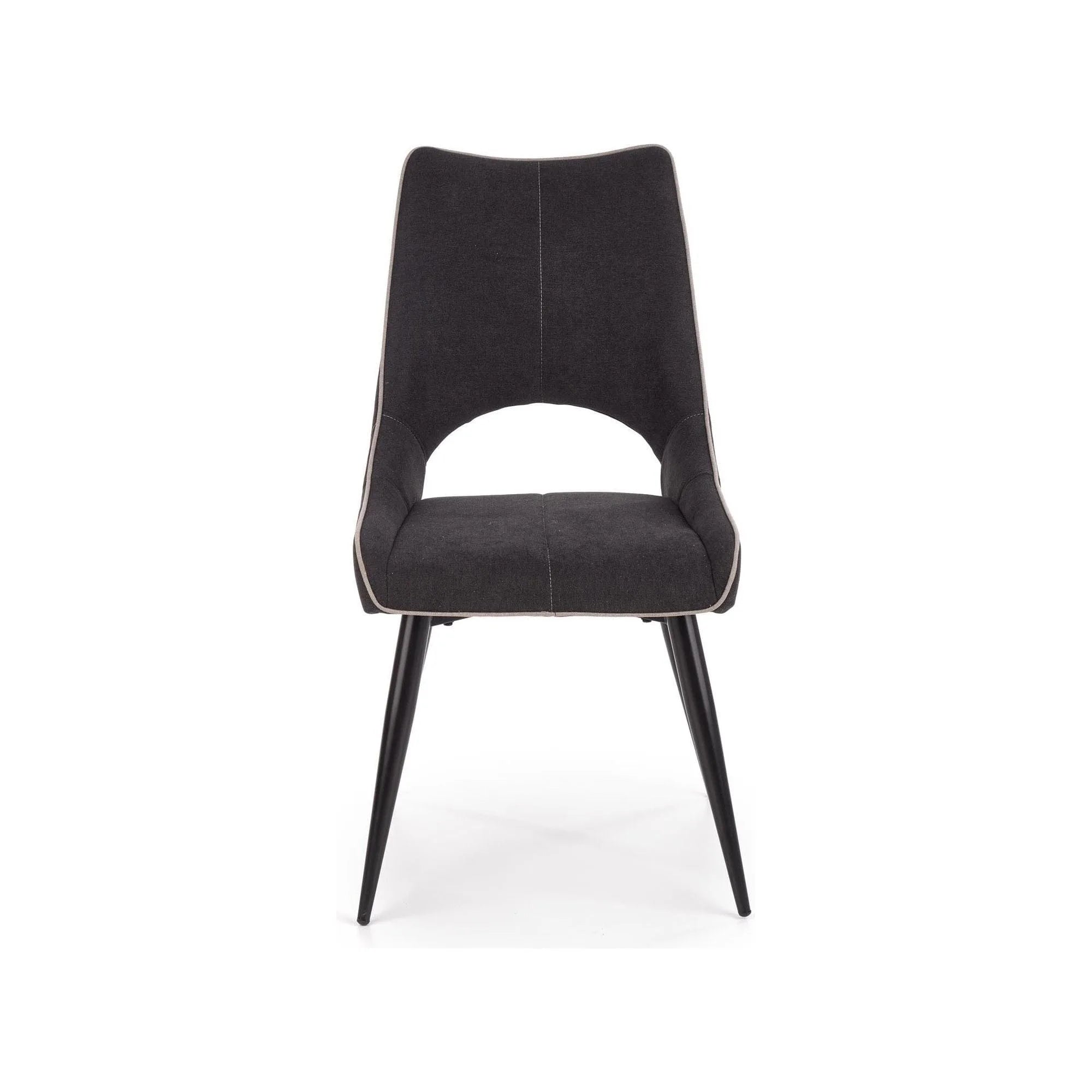 Scaun K369, gri inchis/negru, stofa clasica/otel, 48x58x92 cm
