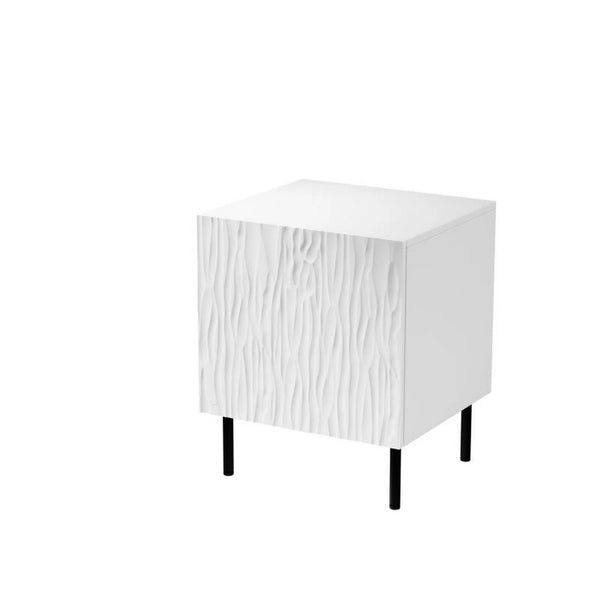 Noptiera JUNGLE, alb/negru, PAL/metal, 44x41x54 cm