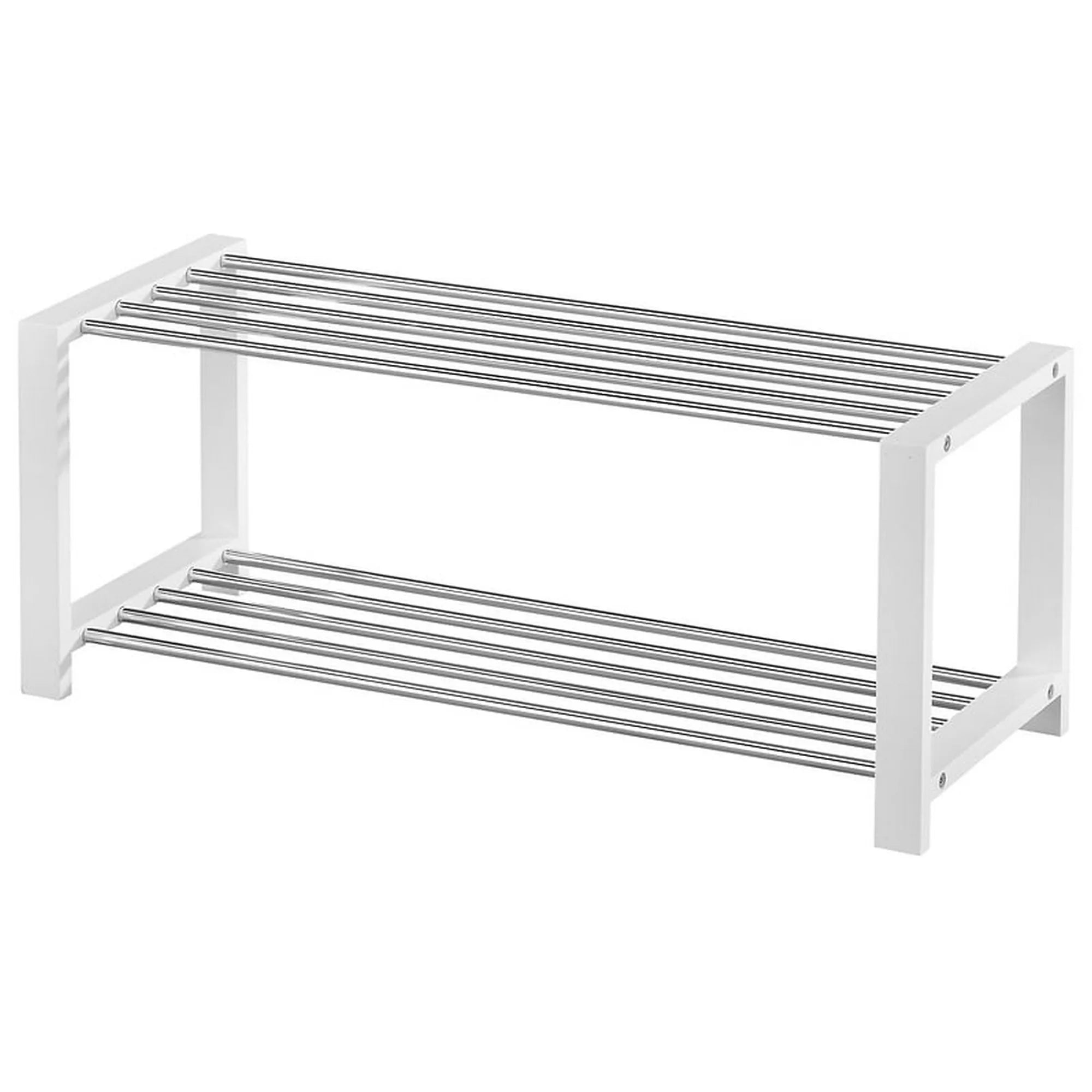 Pantofar MARIELLA, alb/crom, metal, 80x30x32 cm