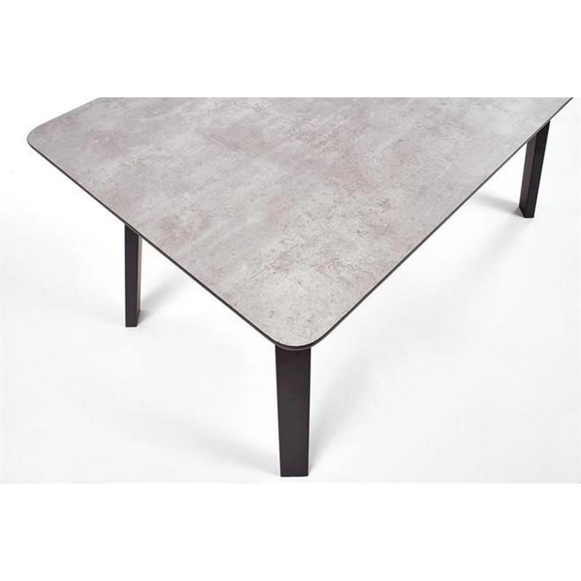 Masa HALIFAX, gri beton/negru, 160x90x76 cm