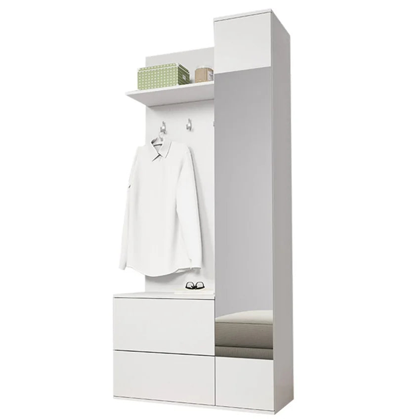 Mobilier hol GADIS, alb, PAL melaminat, 90x34x195 cm