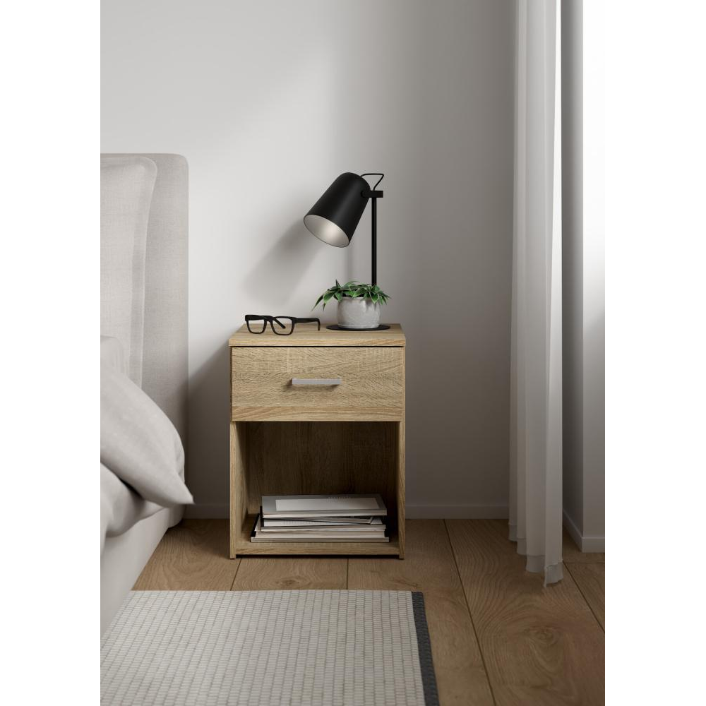 Noptiera GARBO, stejar sonoma, PAL melaminat, 38x36x43 cm