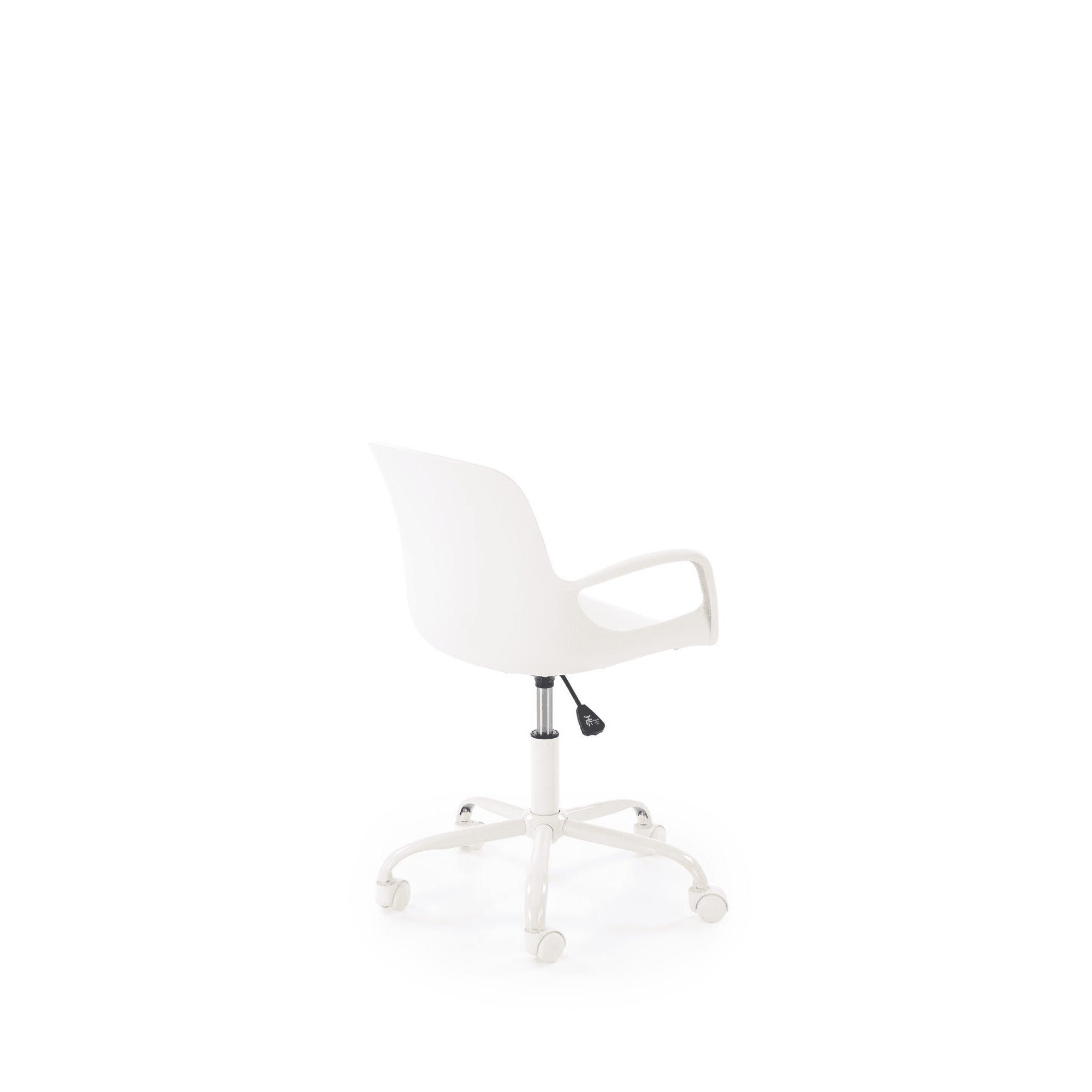 Scaun birou FROST, alb, piele ecologica/metal, 58x55x78/88 cm