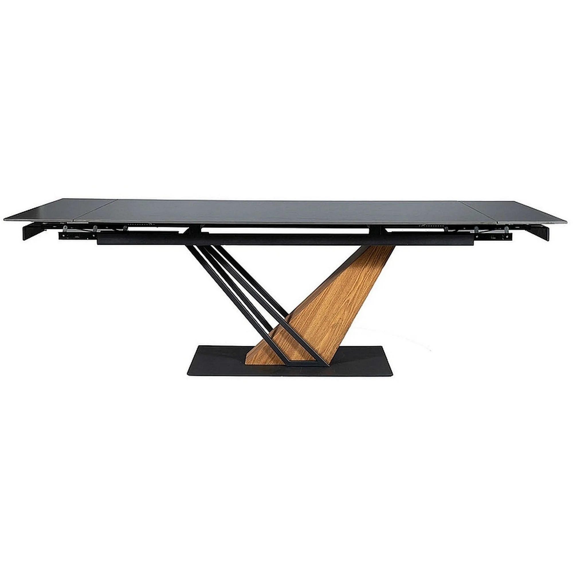 Masa extensibila GENESIS, negru/stejar, 160/220x90x76 cm