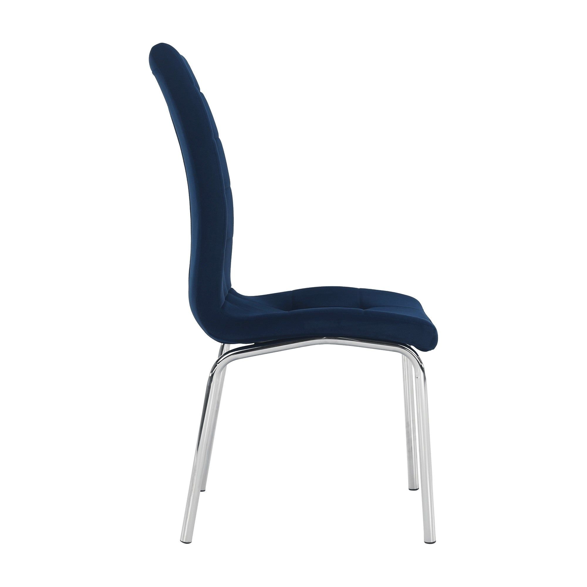Scaun GERDA NEW, albastru, stofa clasica/metal, 42x58x103 cm