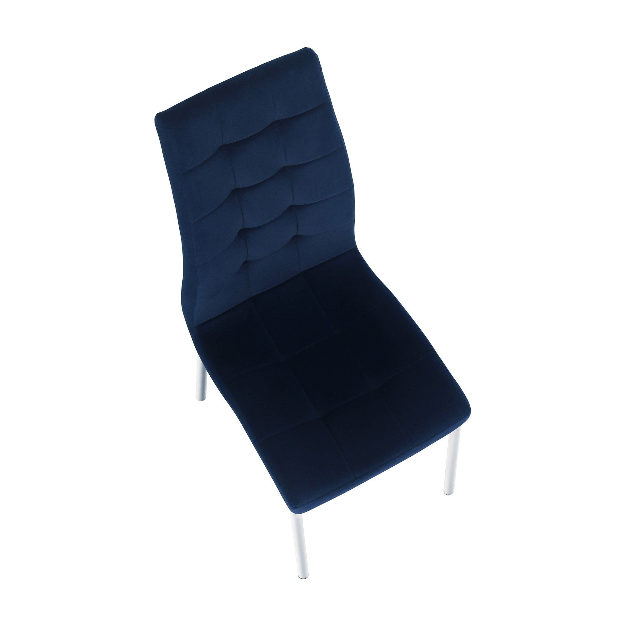 Scaun GERDA NEW, albastru, stofa clasica/metal, 42x58x103 cm