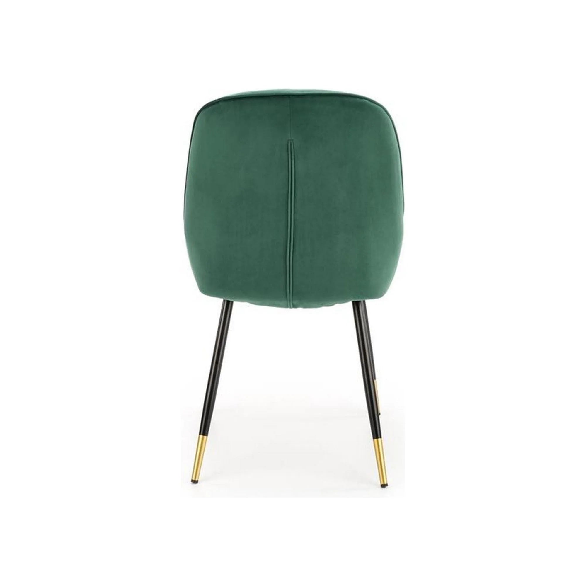 Scaun K437, verde inchis/negru, stofa catifelata/metal, 49x55x88 cm