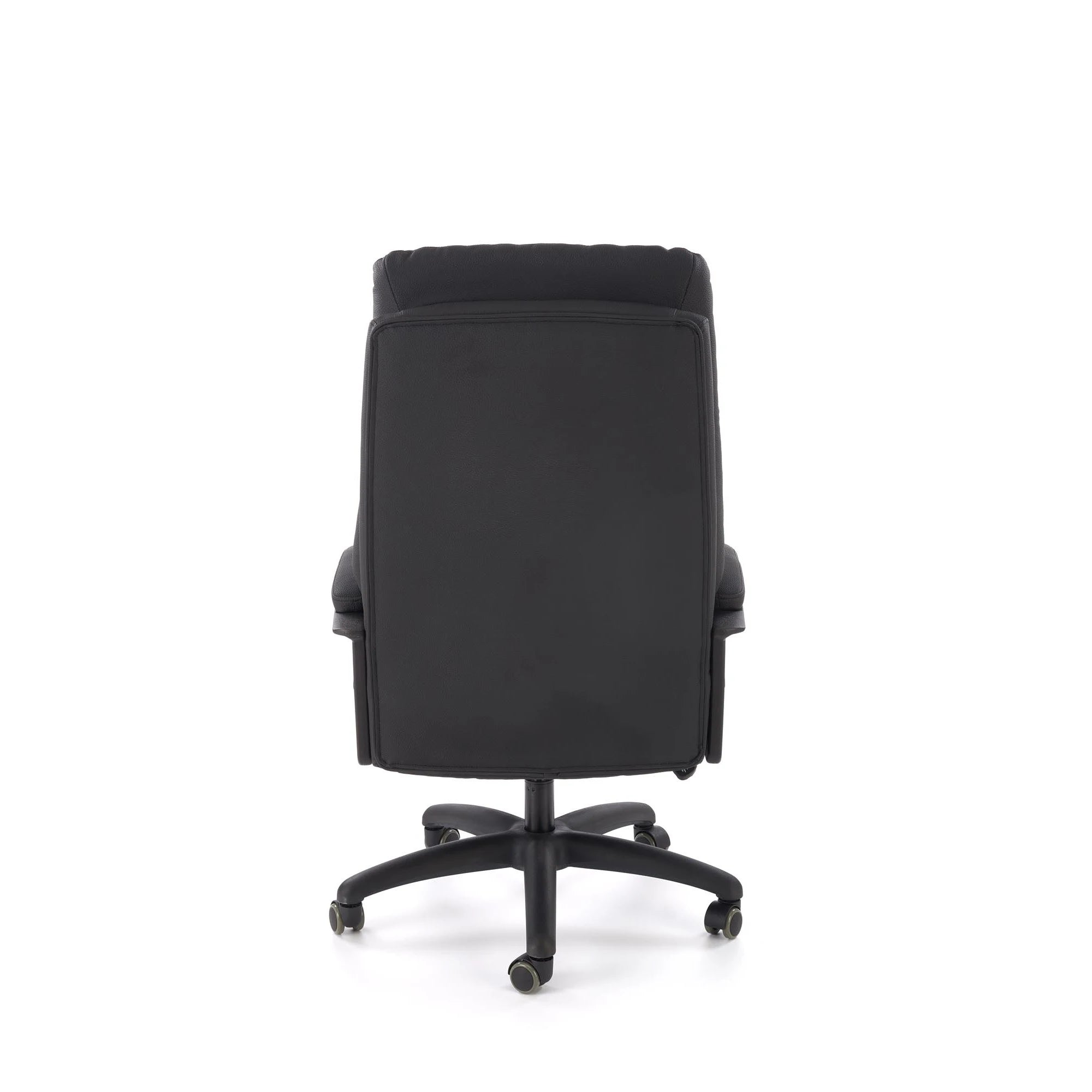 Scaun birou HARBOR, negru, piele ecologica, 65x72x112-118 cm