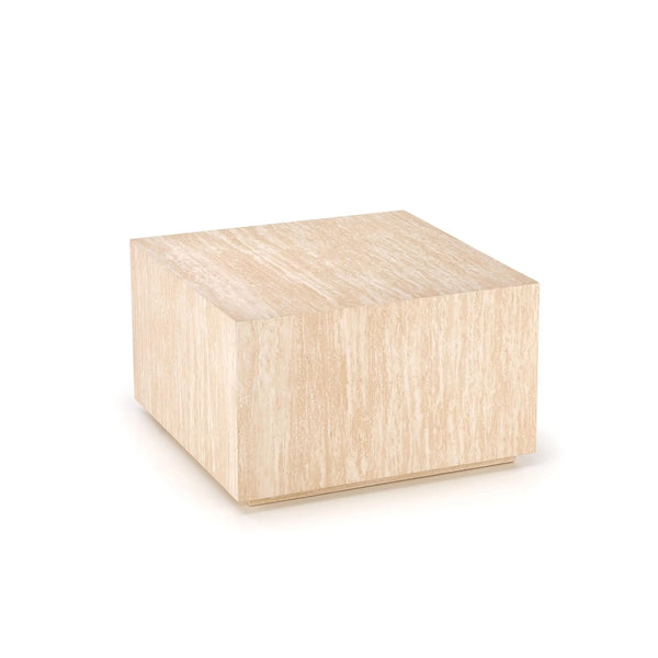 Masuta TRAVERTINO, efect de piatra travertin, 60x60x36 cm
