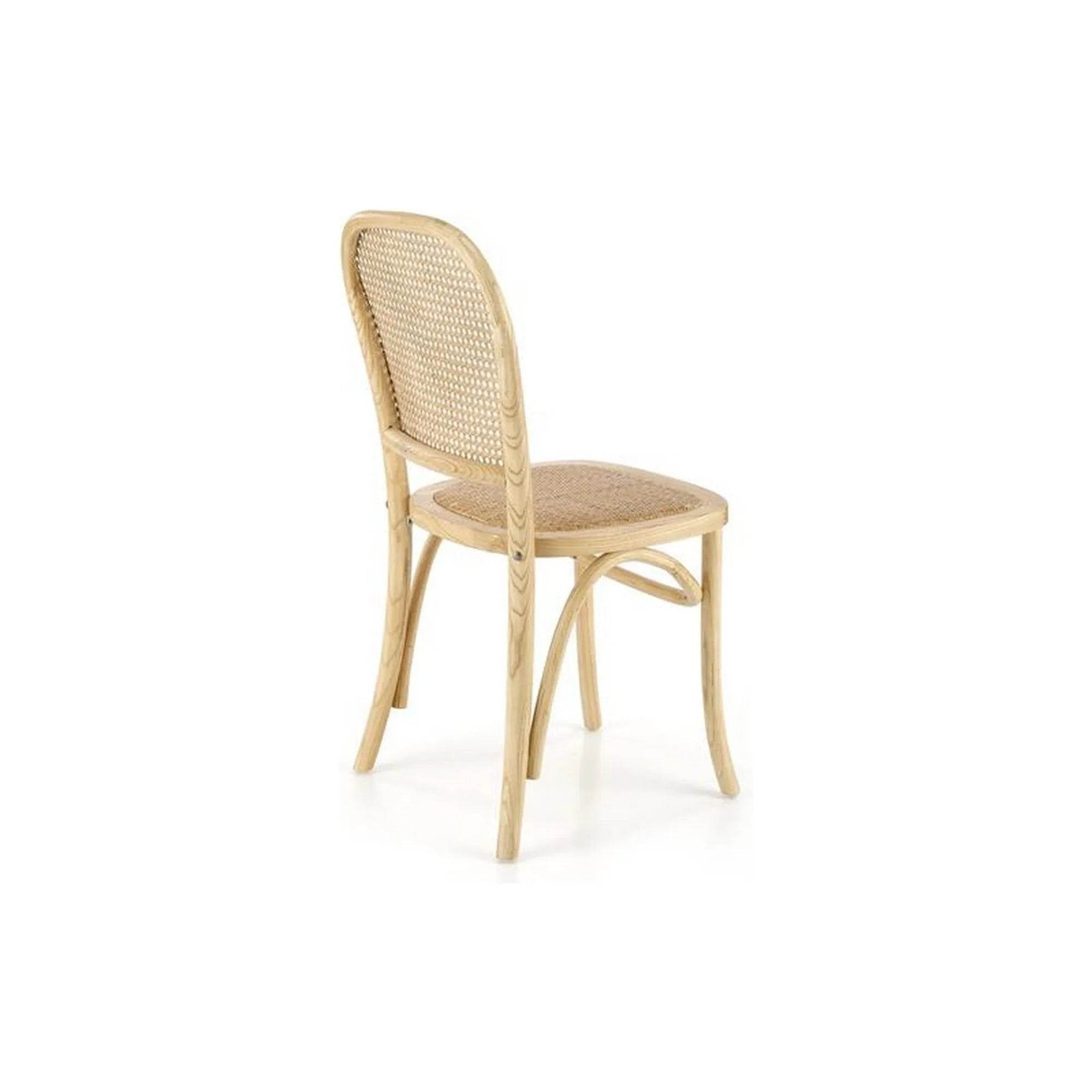 Scaun K502, stejar, ratan natural/lemn, 45x50x89 cm