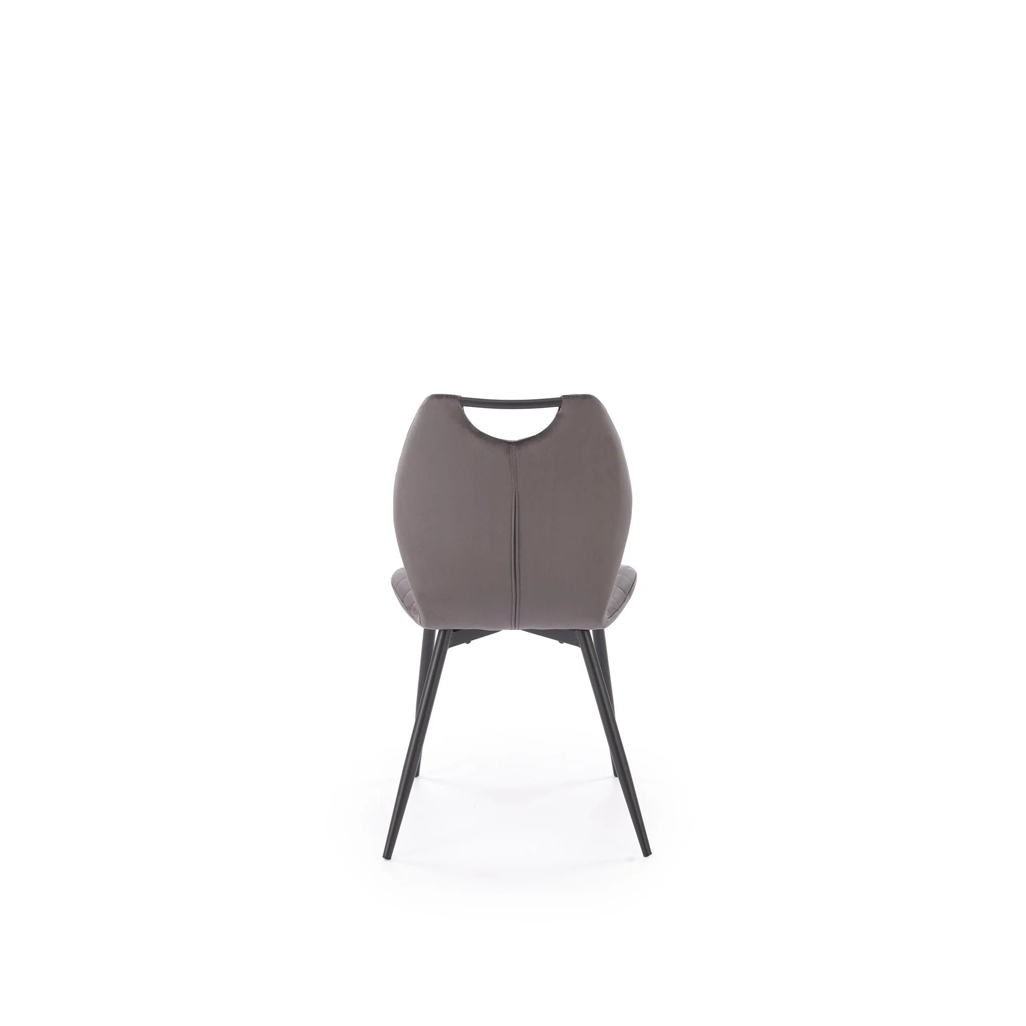 Scaun K569, gri - HLR 21, stofa catifelata/otel, 47x54x84 cm