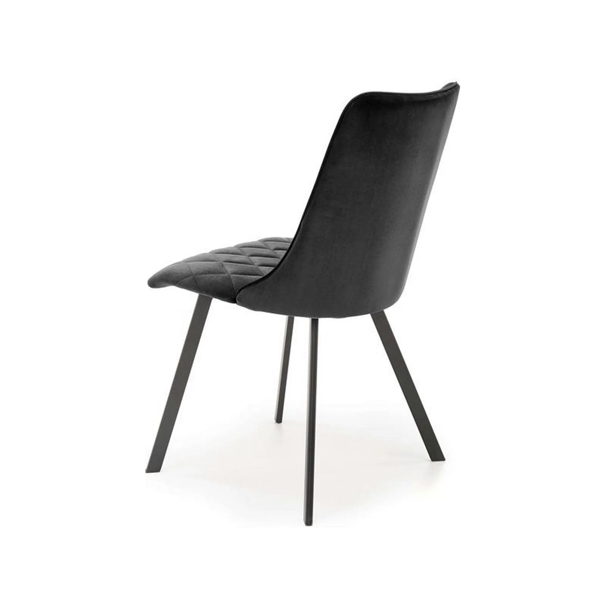Scaun K450, negru, stofa catifelata/metal, 44x58x85 cm