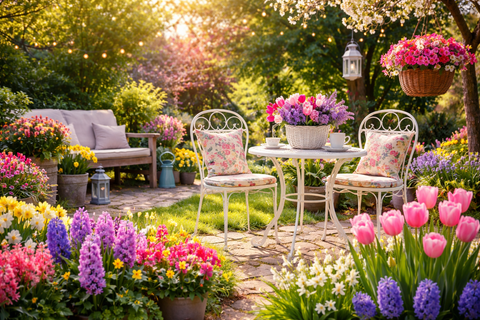 Gradina cu flori de primavara ce ar trebui sa contina