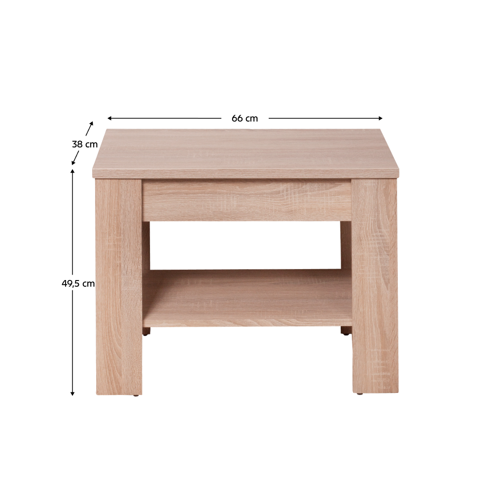 Masuta cafea GRAND tip 18, stejar sonoma, PAL melaminat, 66x38x50 cm