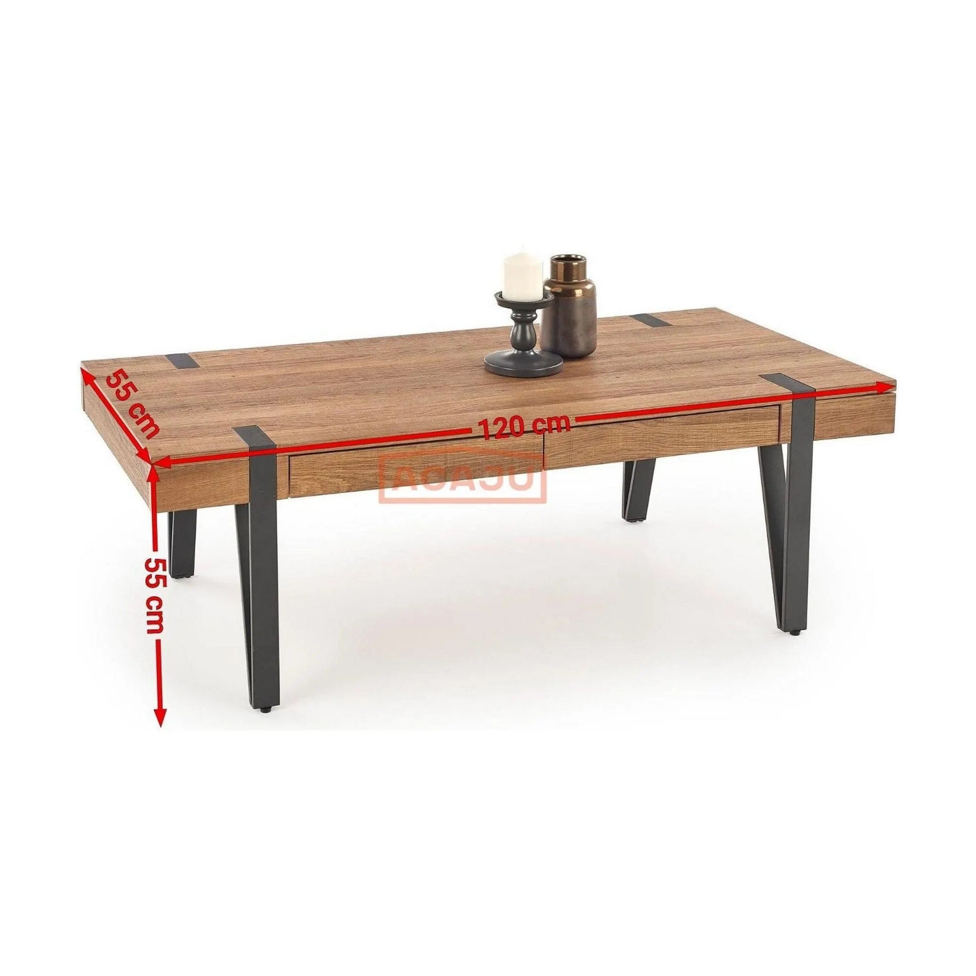 Masuta cafea TULUZA, nuc miere, 120x55x41 cm