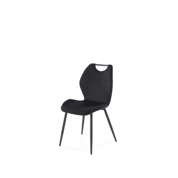 Scaun K569, negru - HLR 66, stofa catifelata/otel, 47x54x84 cm