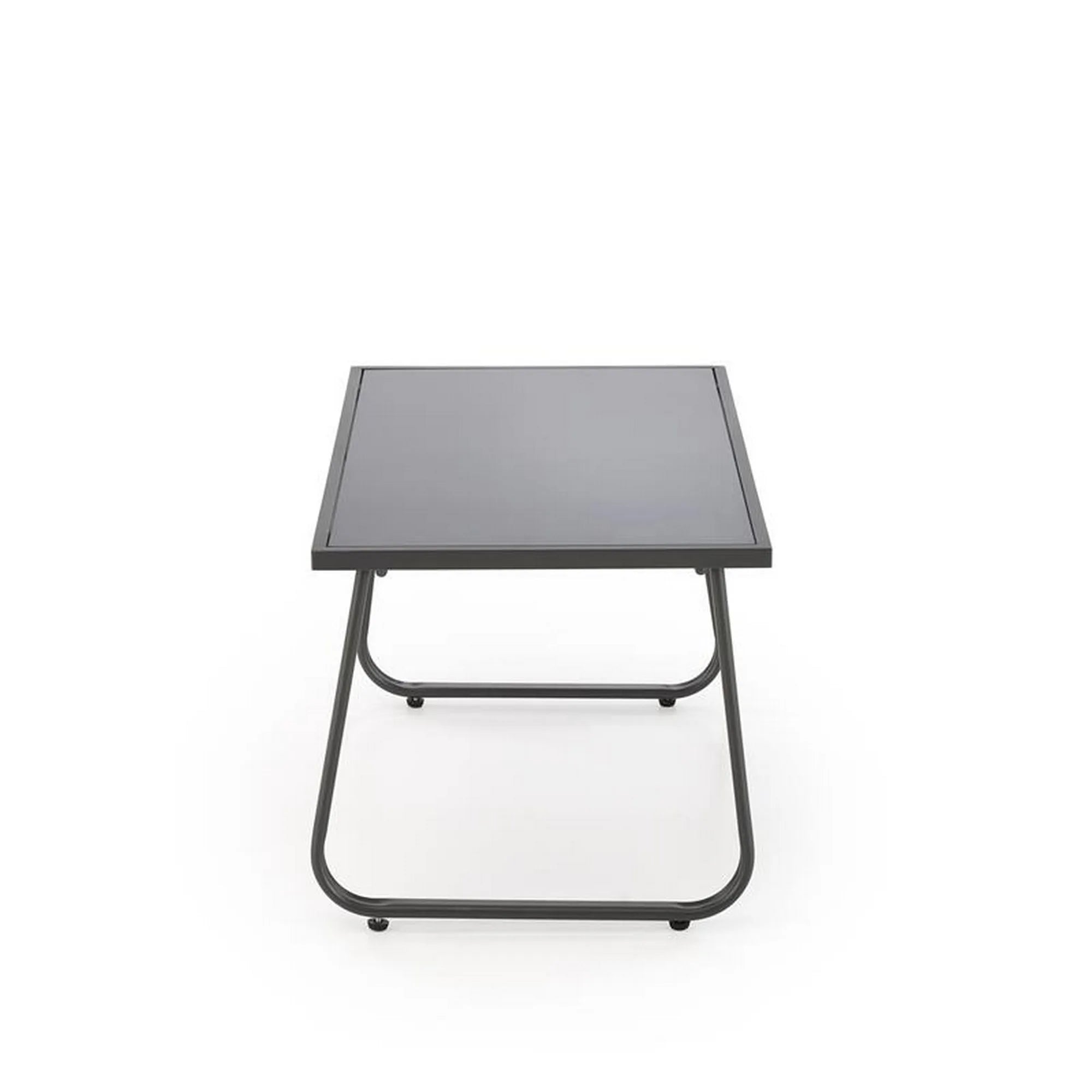 Set gradina CONOR, gri, plasa/sticla/metal, cu masuta, 2 scaune si canapea