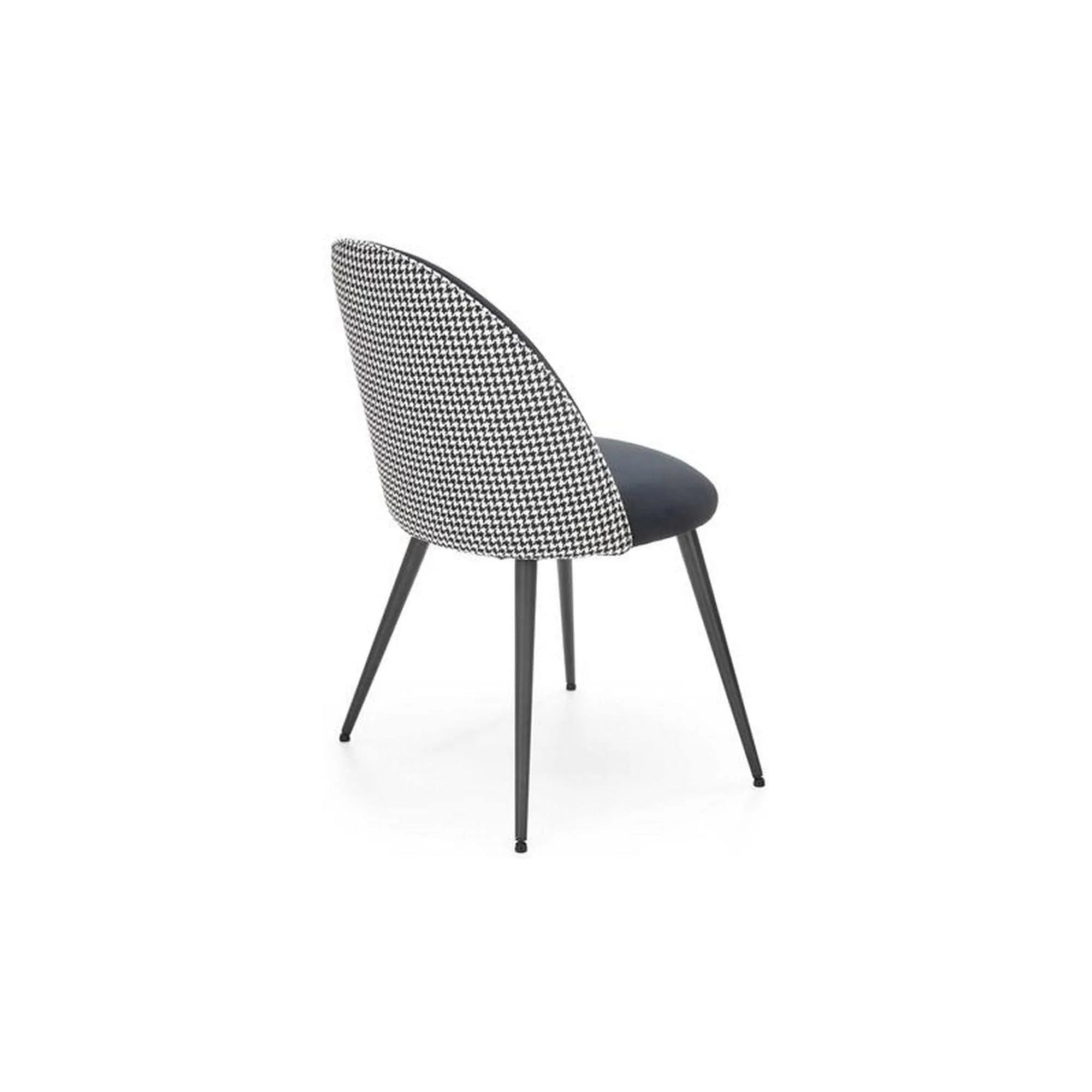 Scaun K478, stofa alb/negru, 49x54x84 cm