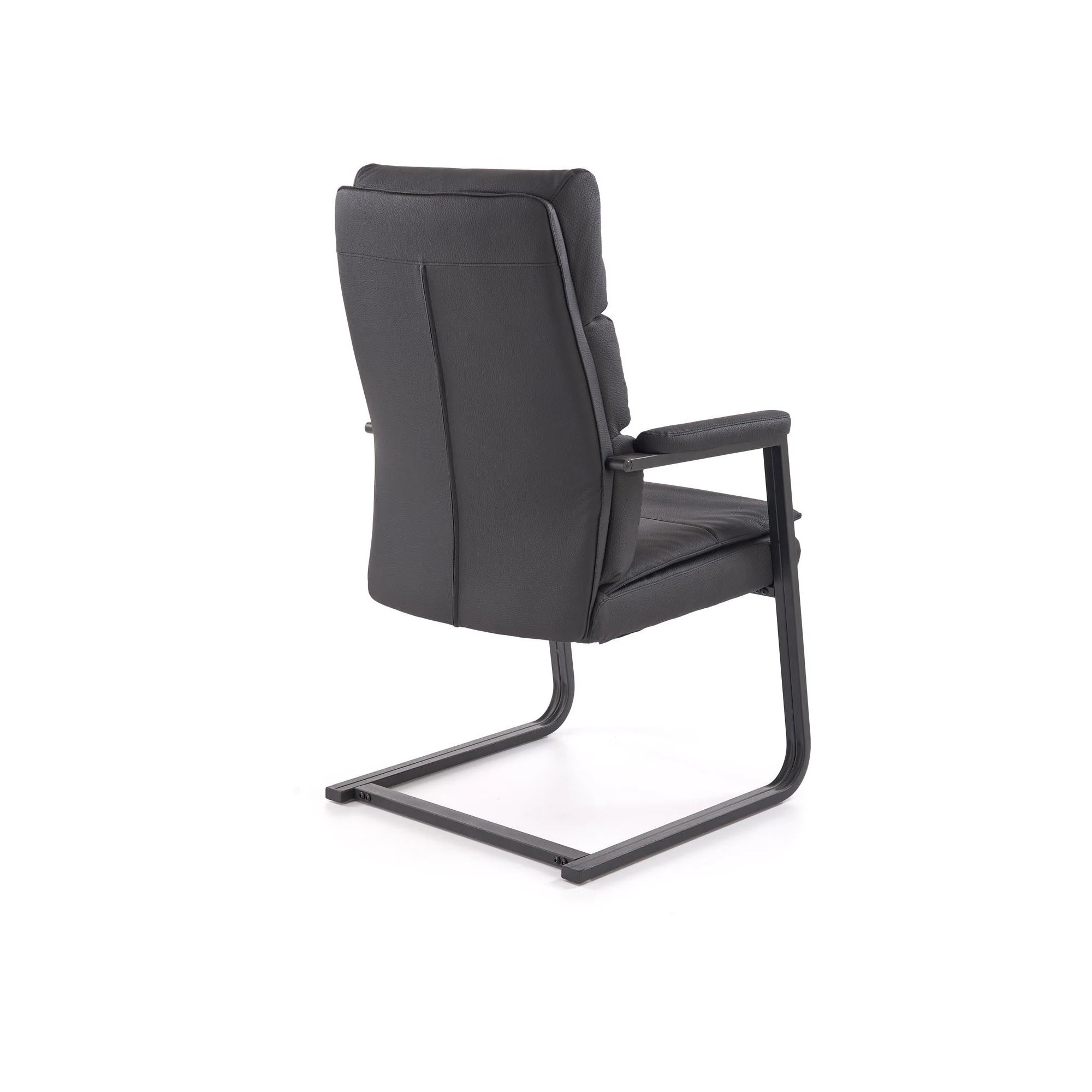 Scaun ADRIANO, negru, piele ecologica, 63x70x109 cm