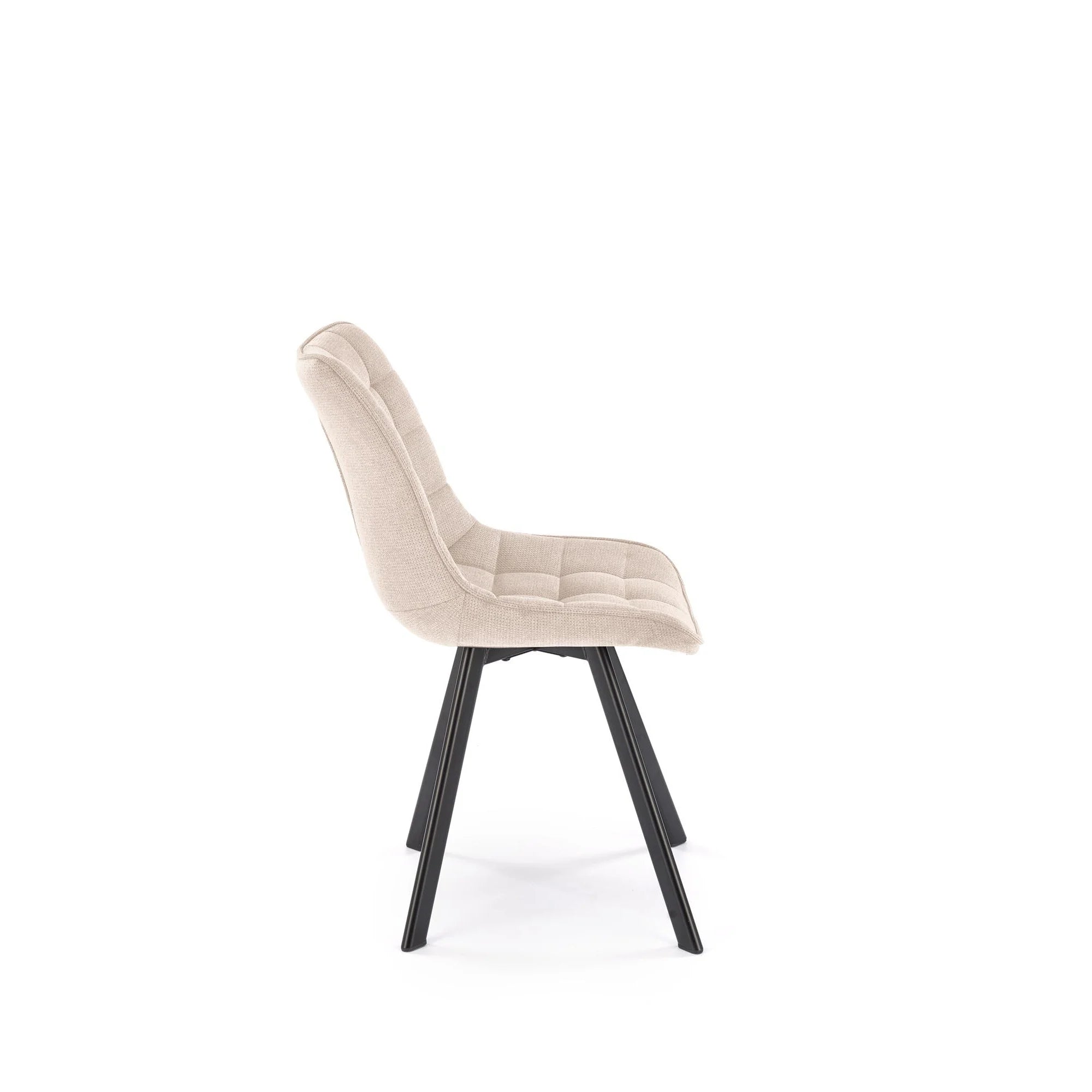 Scaun K549, bej/negru, stofa clasica/metal, 46x61x84 cm