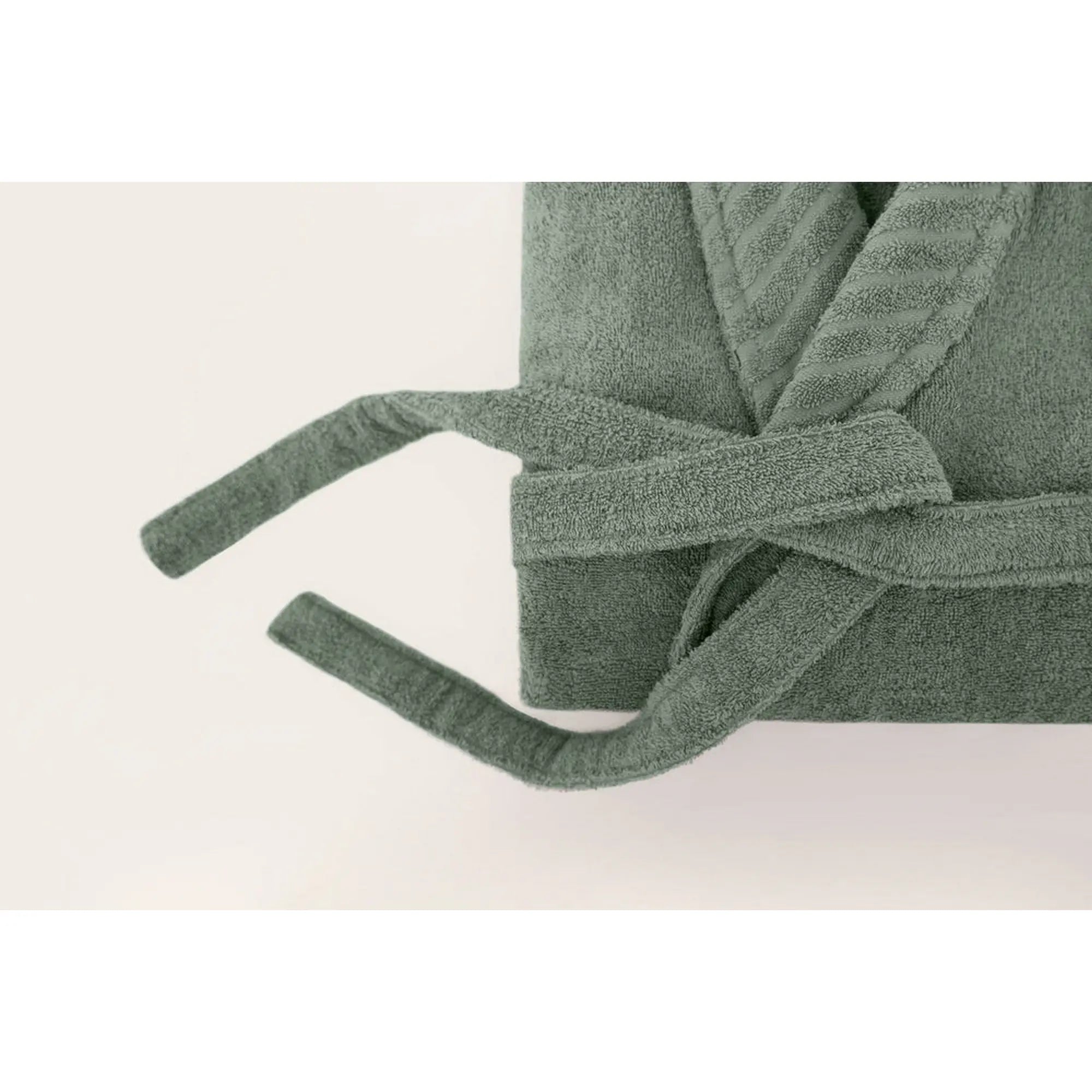 Halat baie 1040A-071-1, verde, bumbac, marime S/M