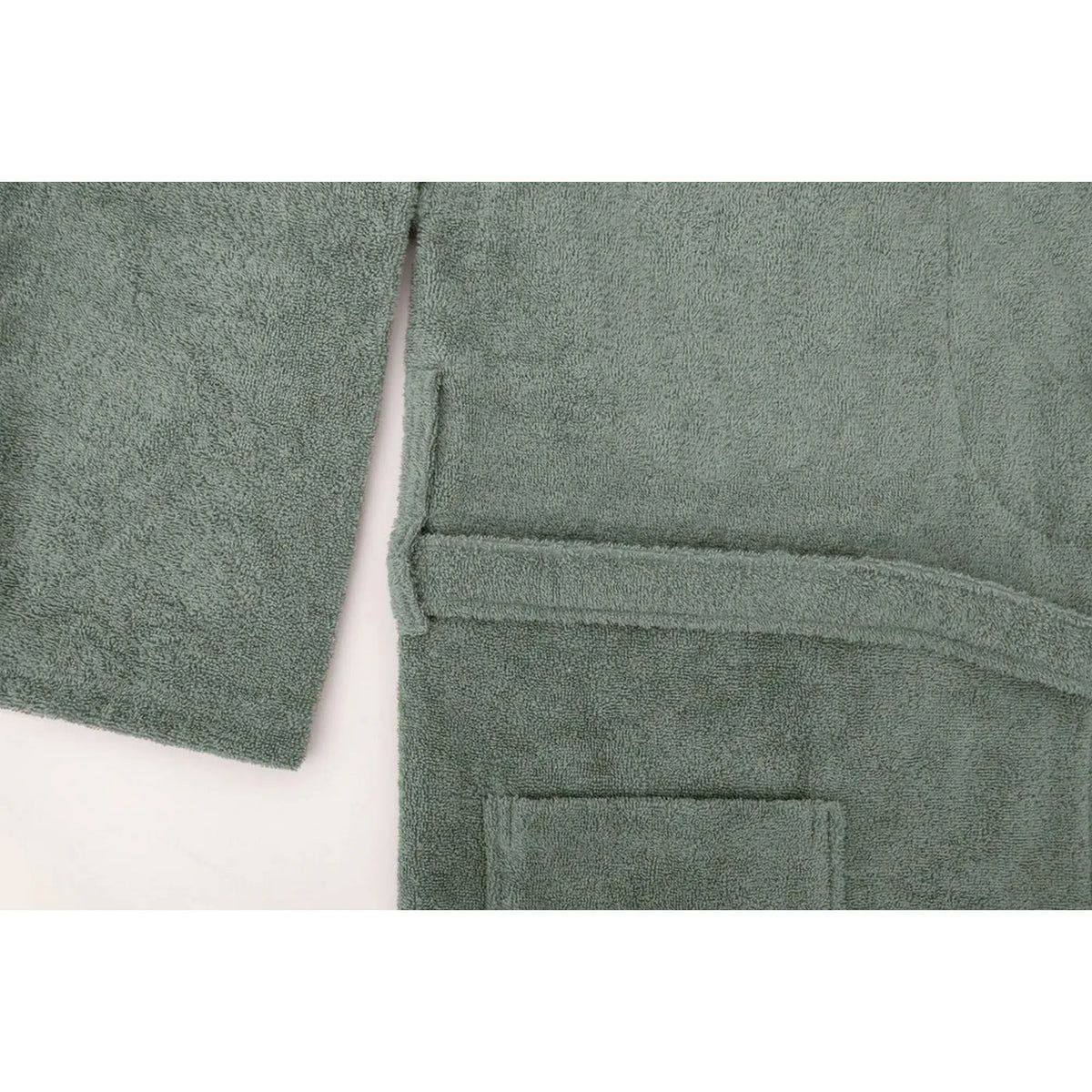 Halat baie 1040A-071-1, verde, bumbac, marime S/M