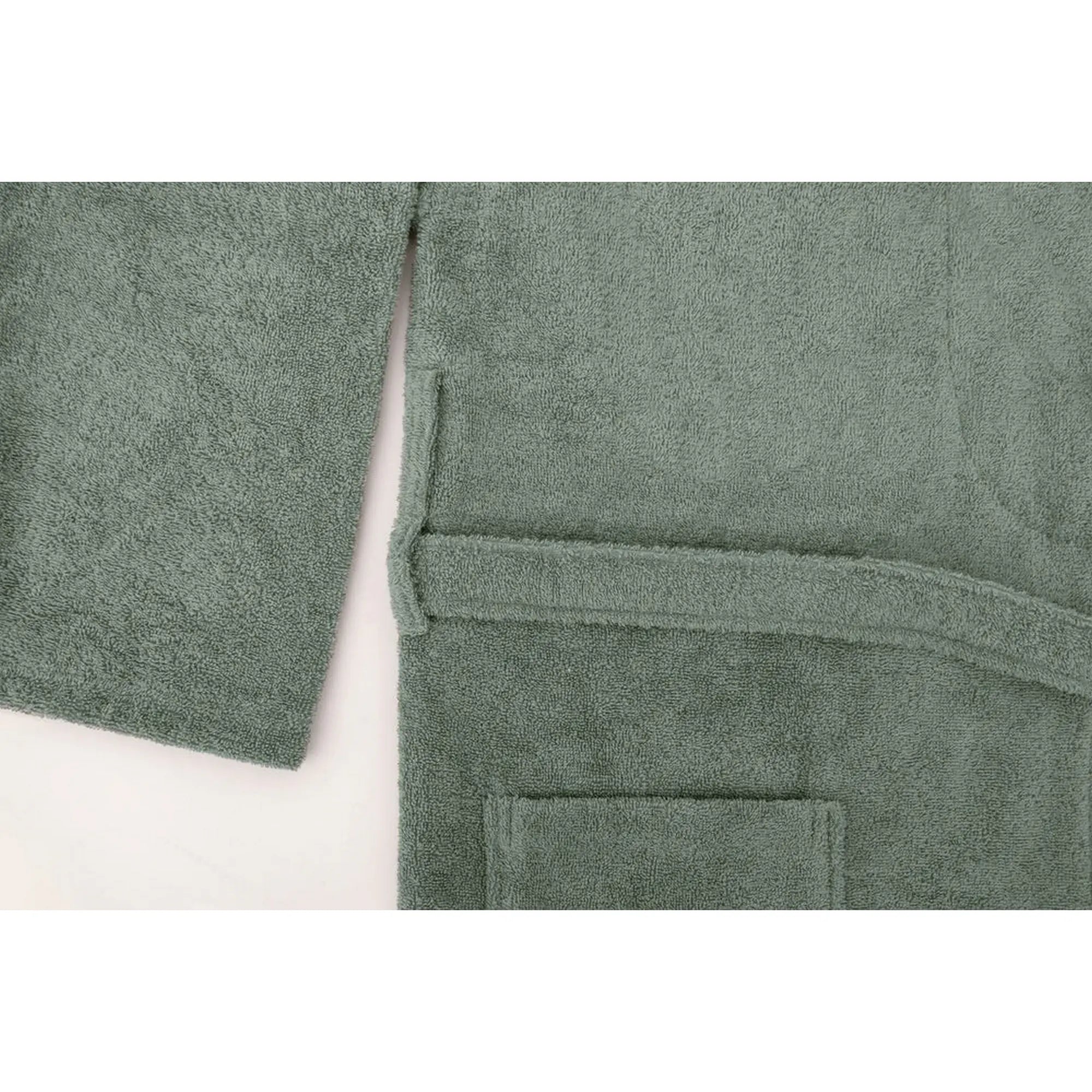 Halat baie 1040A-071-1, verde, bumbac, marime S/M