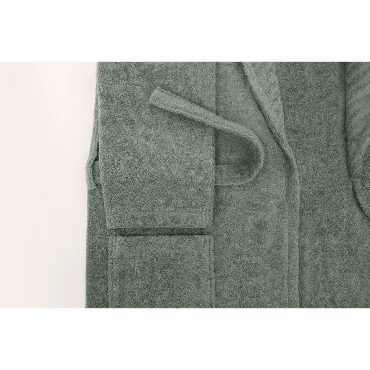 Halat baie 1040A-071-1, verde, bumbac, marime S/M