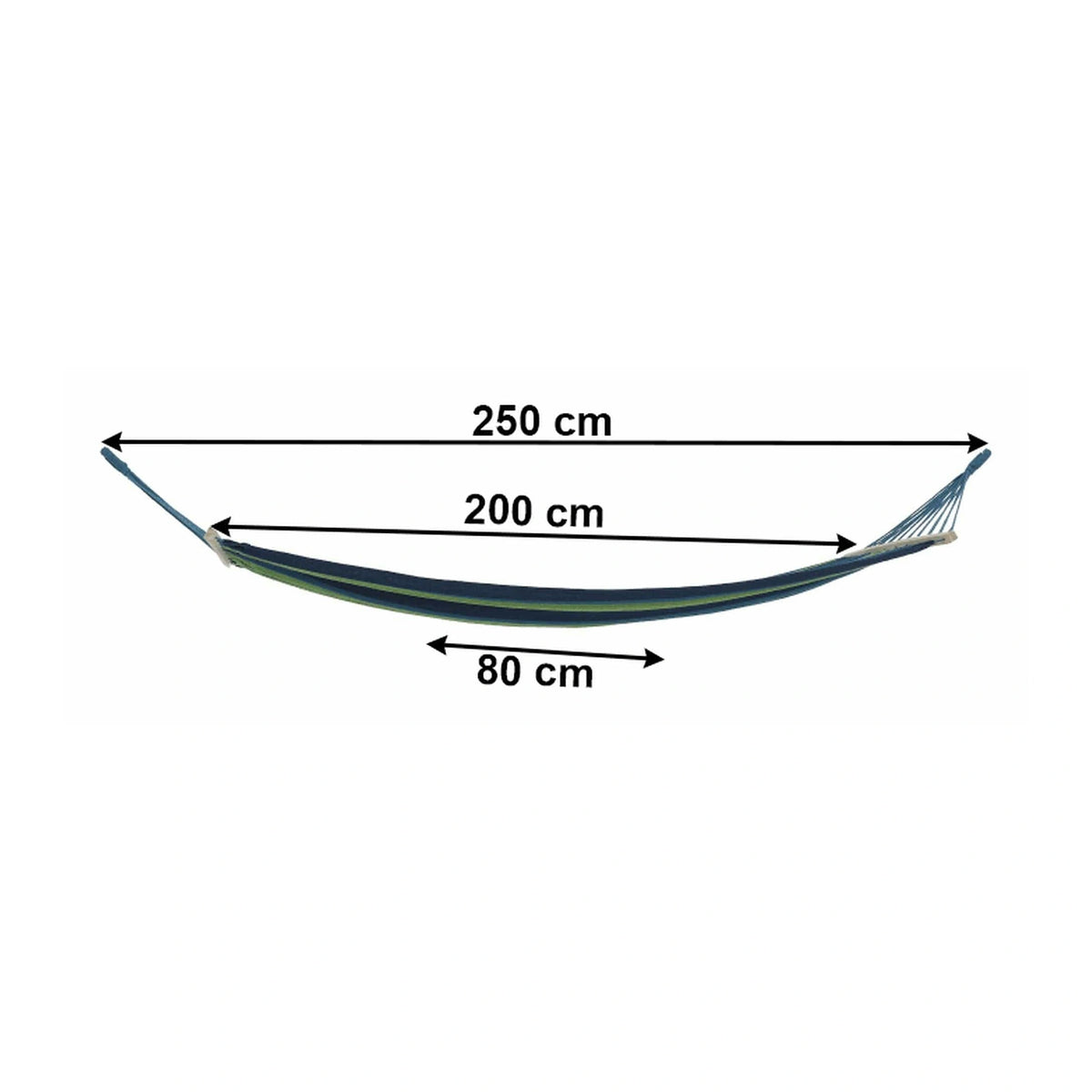 Hamac EVANA NEW, turcoaz/albastru/verde, bumbac/otel