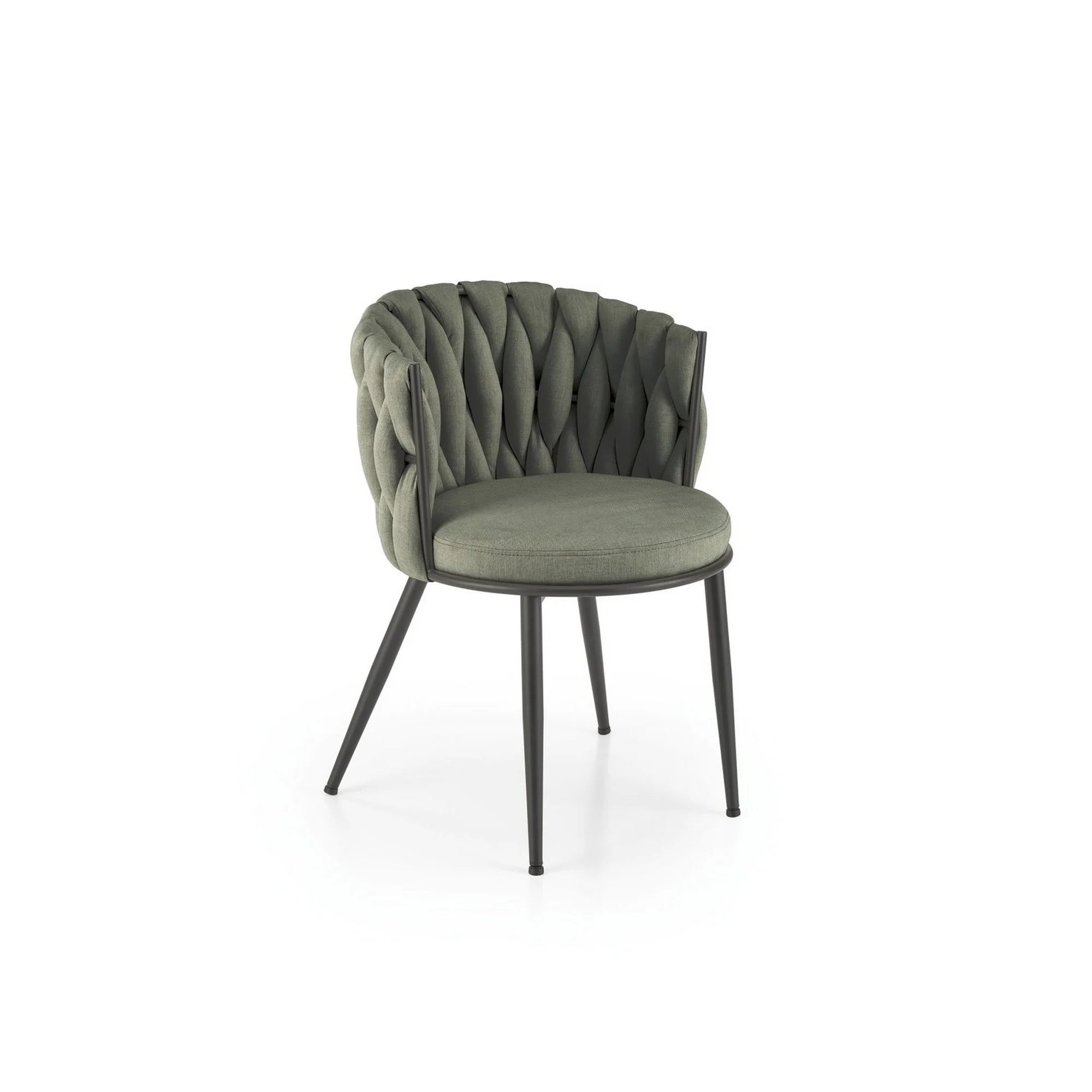 Scaun K516, verde/negru, stofa clasica/metal, 57x60x79 cm