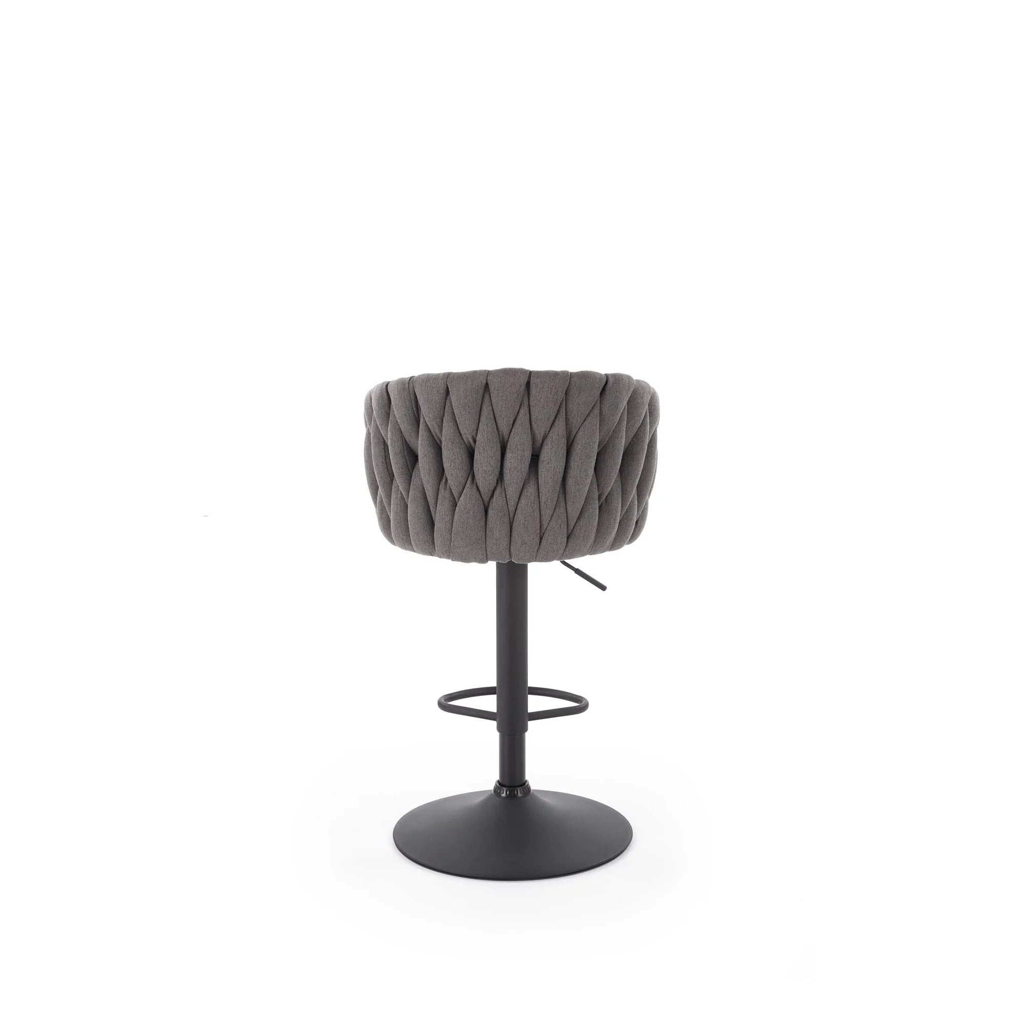 Scaun bar H125, gri - Nea 15, stofa clasica/otel, 53x54x90/105 cm