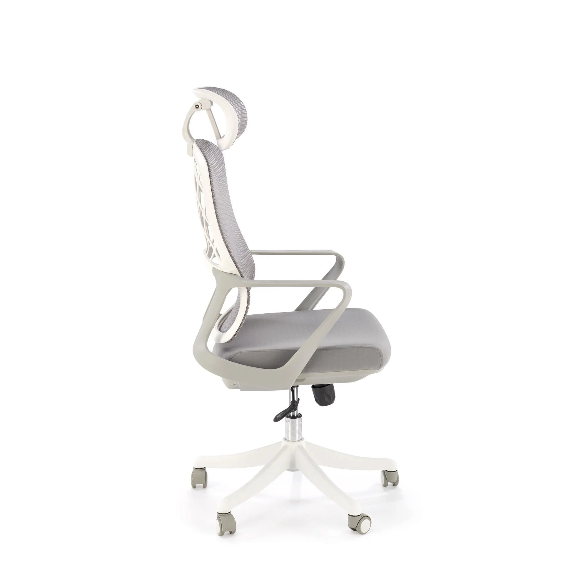 Scaun birou VESUVIO 2, gri/alb, stofa/panza/polipropilena, 59x59x115/120 cm