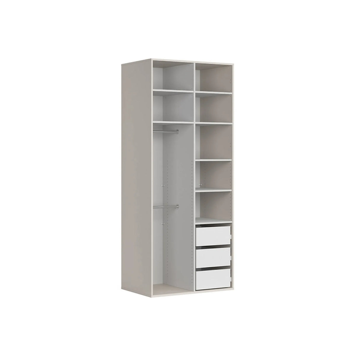 Dulap FLEX, casmir/auriu, PAL, cu 2 usi, 100x66x240 cm