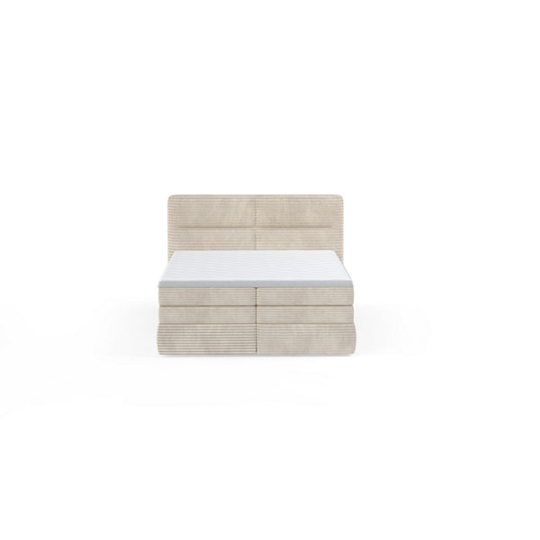 Pat boxspring HUDSON 160x200, personalizabil materiale Gama Premium, cu spatiu depozitare, saltele si topper