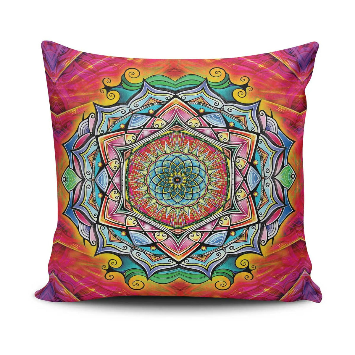 Husa de perna MANDALA-37, multicolor, bumbac/poliester, 43x43 cm
