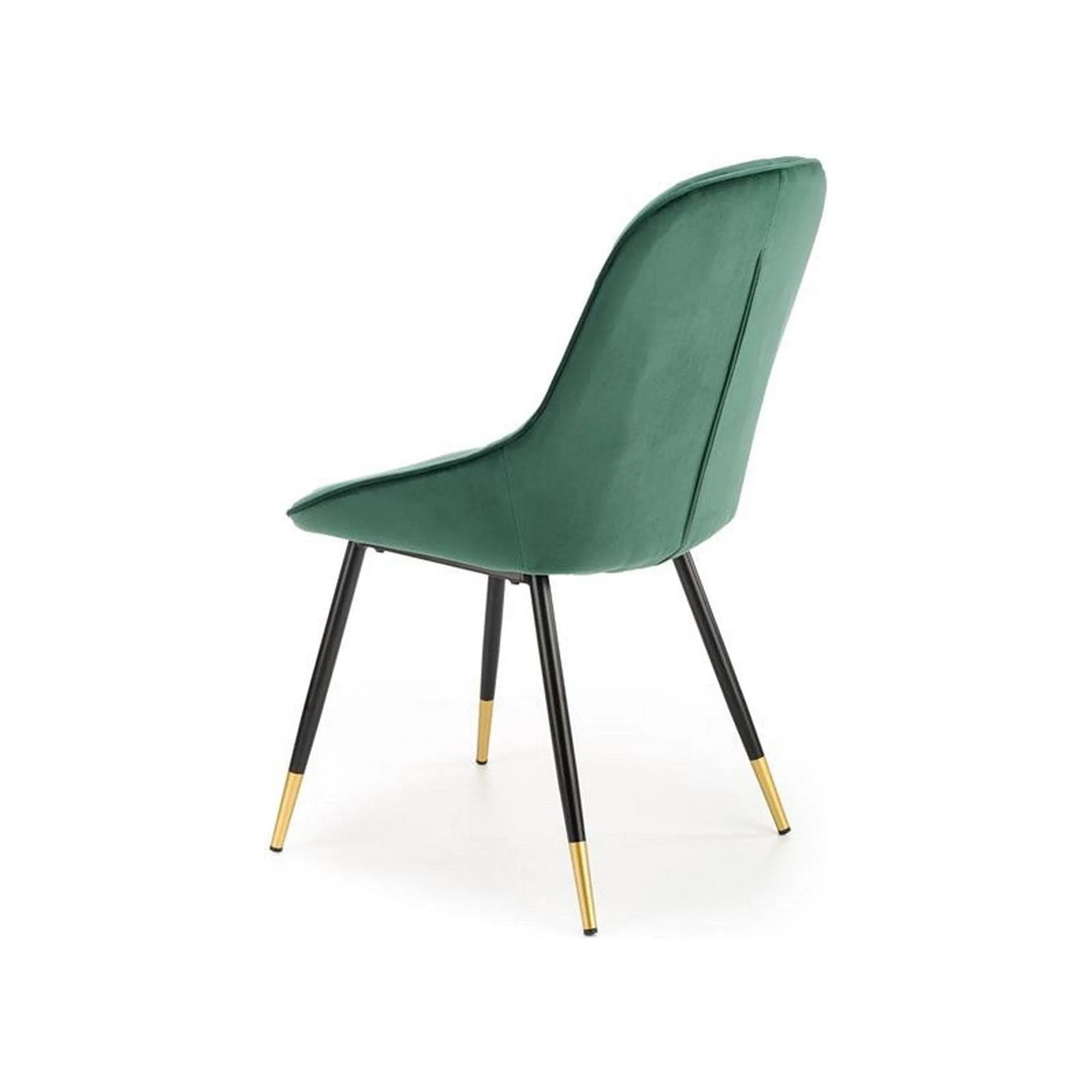 Scaun K437, verde inchis/negru, stofa catifelata/metal, 49x55x88 cm