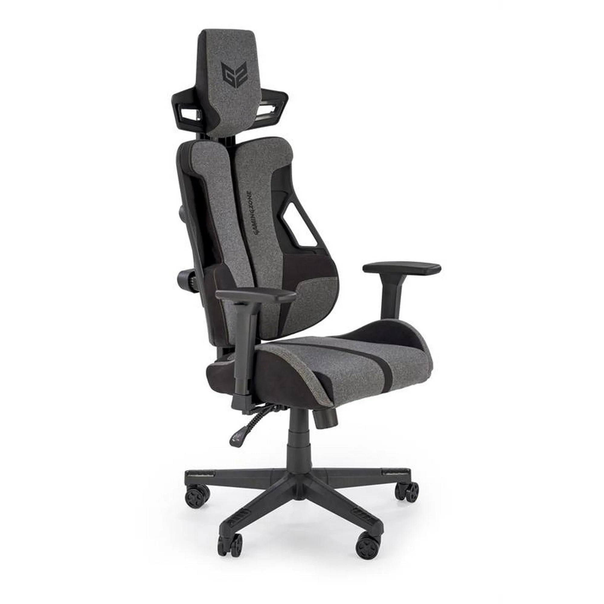 Scaun gaming NITRO 2, gri/negru, material textil, 66x68x130/137 cm