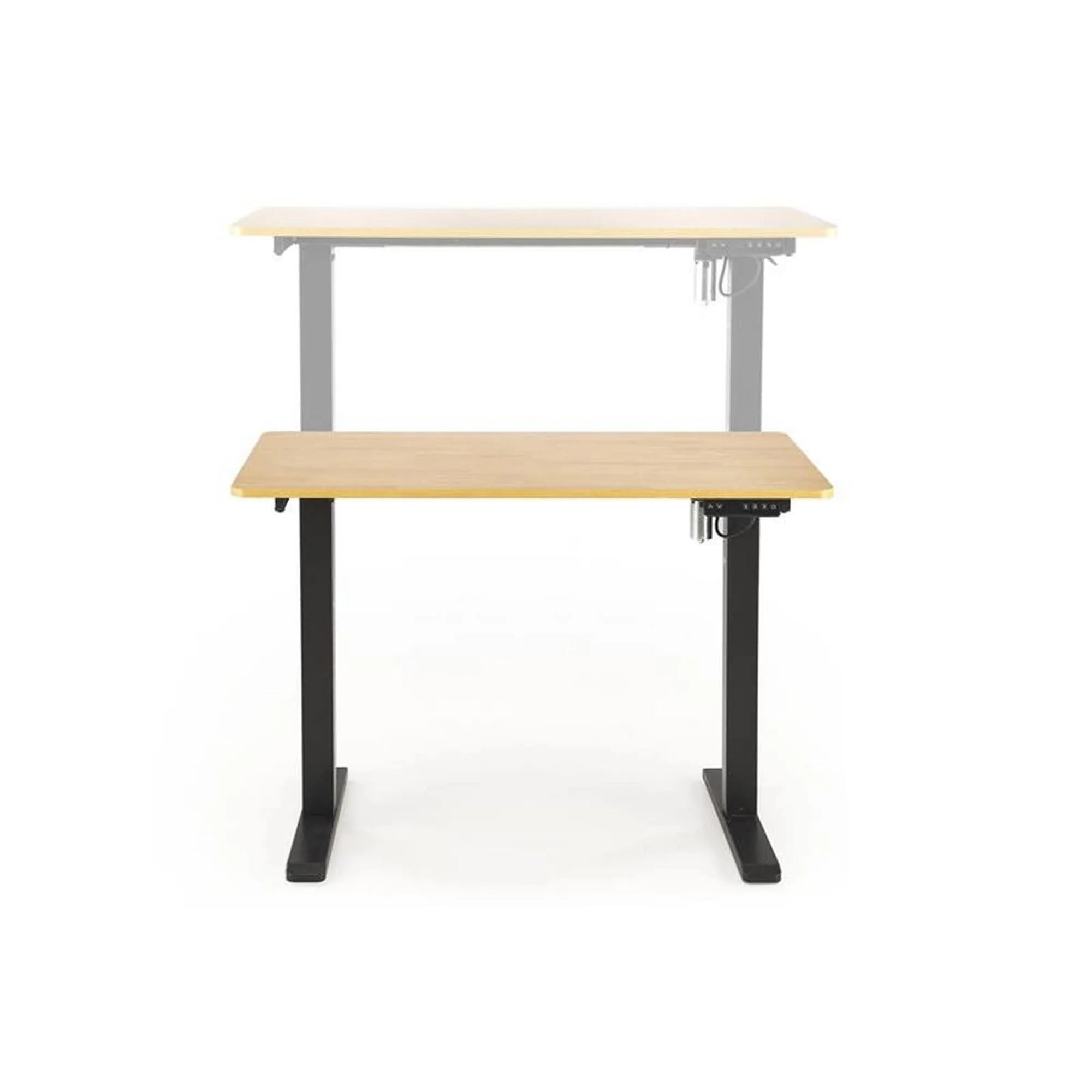 Masa birou B53, stejar/negru, PAL melaminat/metal, 105x56x73/118 cm