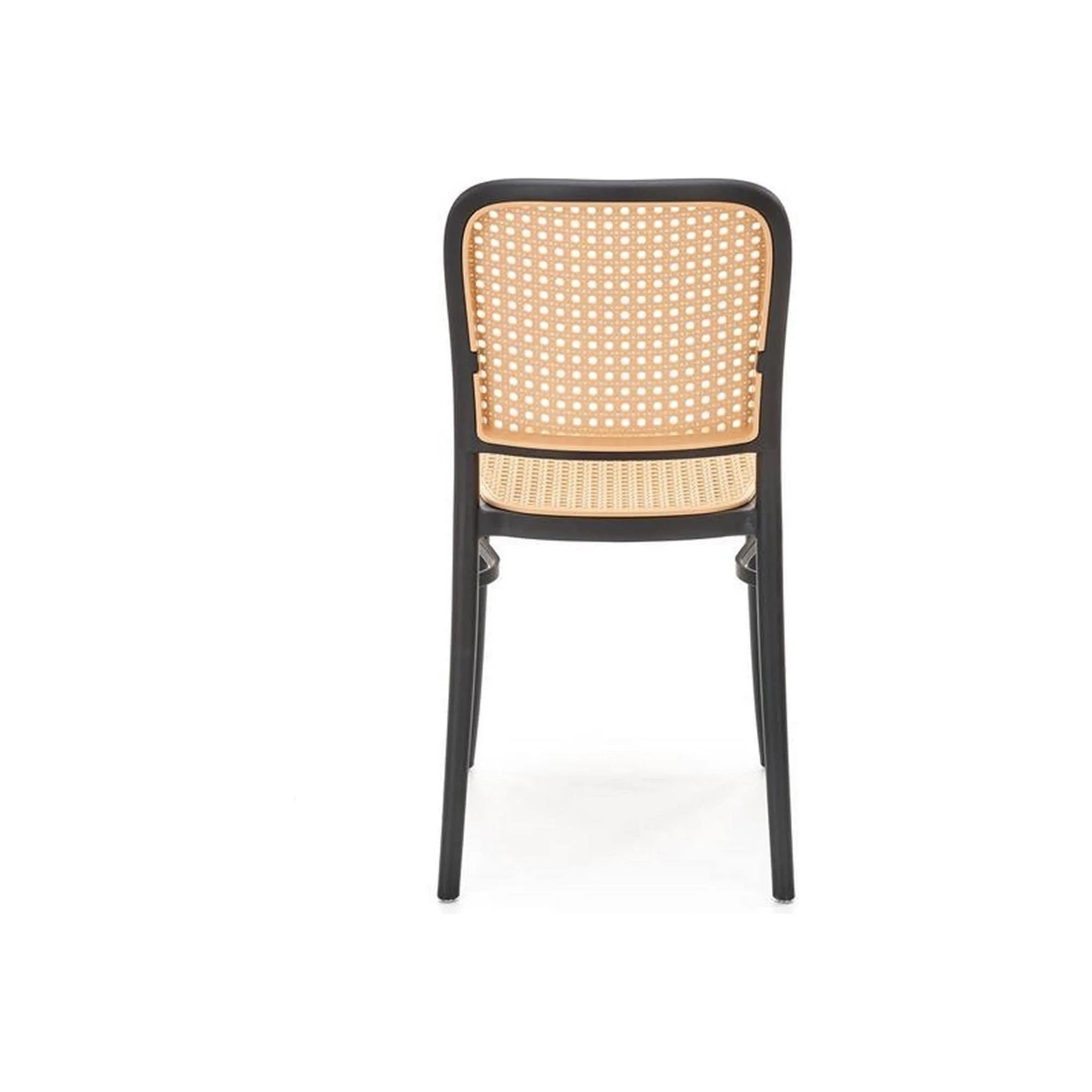 Scaun K483, bej/negru, polipropilena, 41x52x86 cm