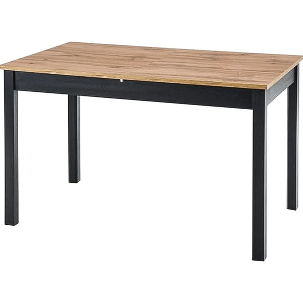 Masa extensibila GREG, stejar/negru, PAL, 124/168x74x75 cm