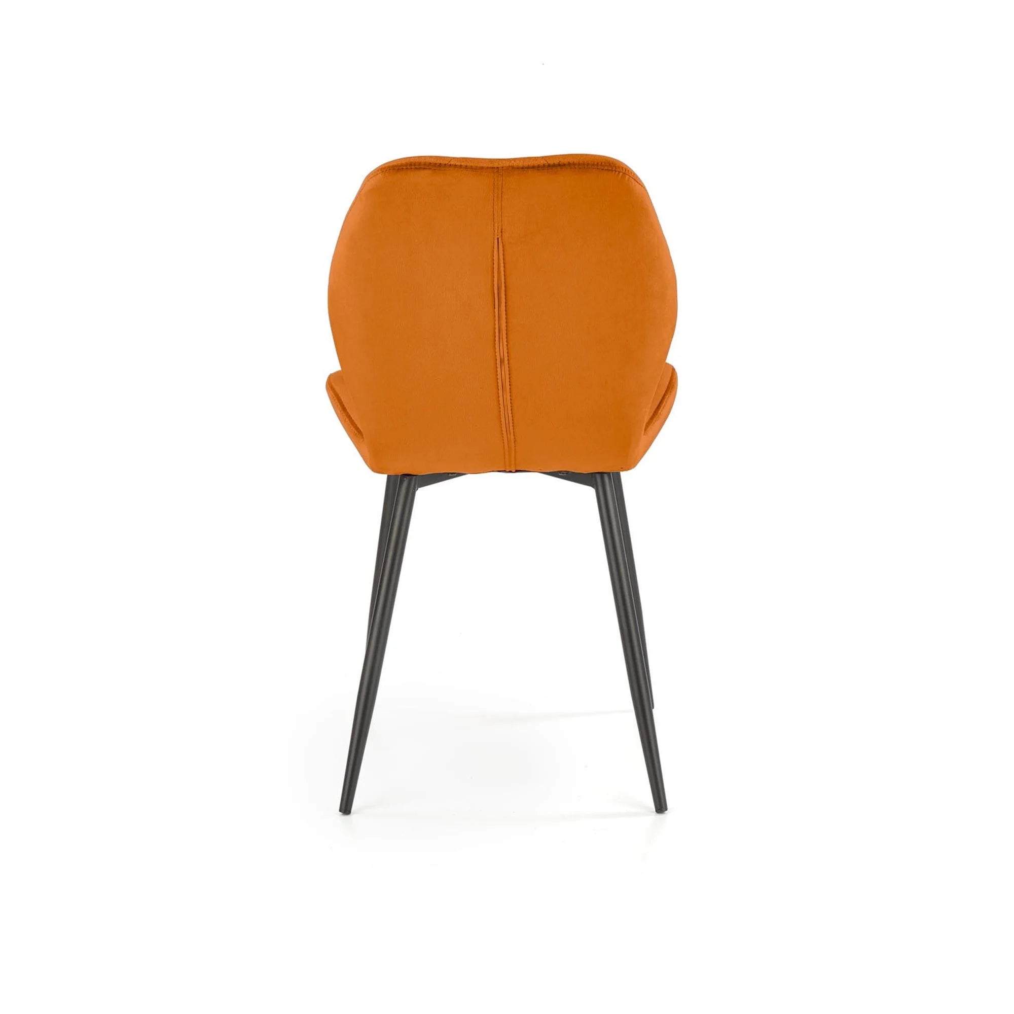 Scaun K453, caramiziu, stofa catifelata/metal, 48x53x86 cm