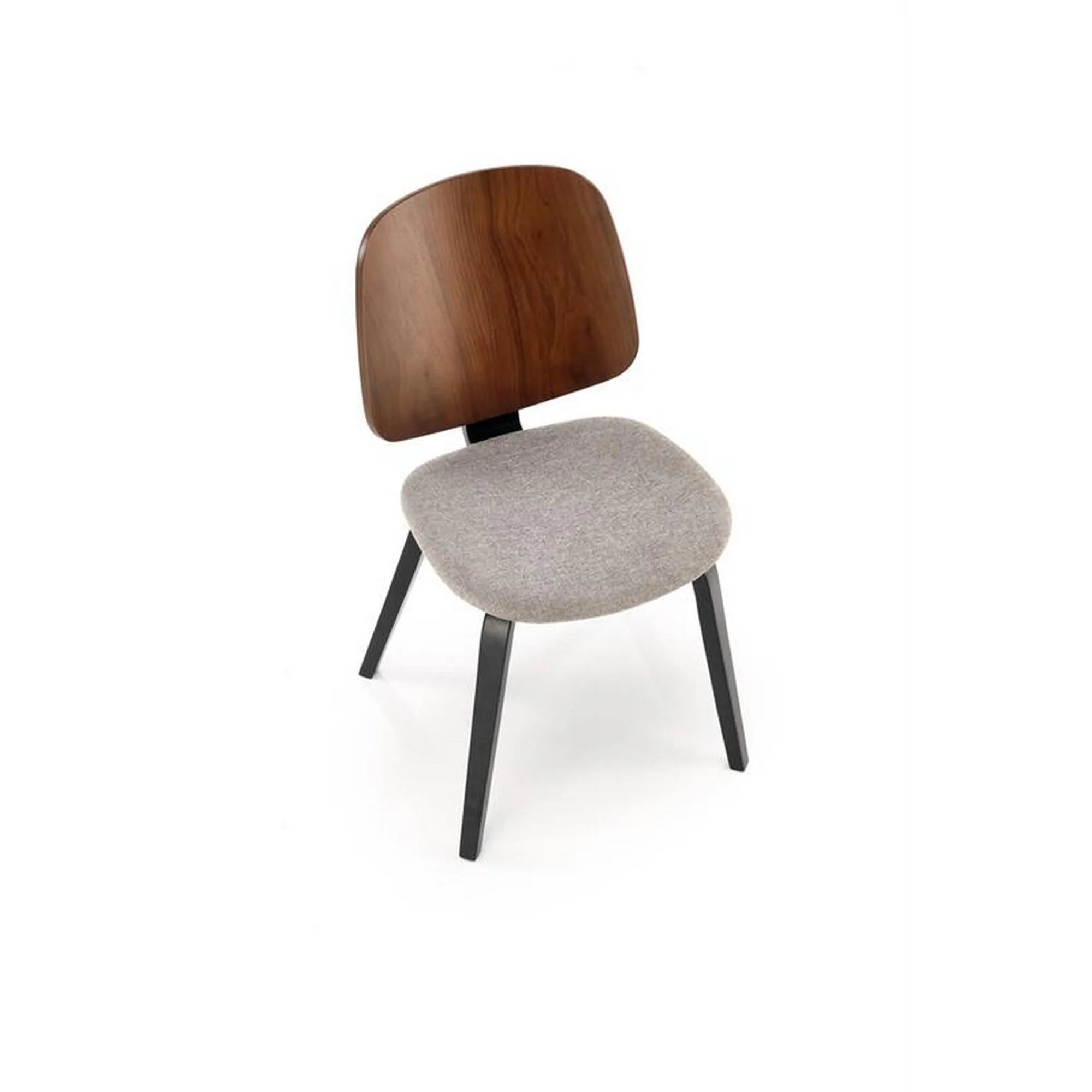 Scaun K563, nuc/gri/negru, lemn/placaj/stofa, 45x54x81 cm