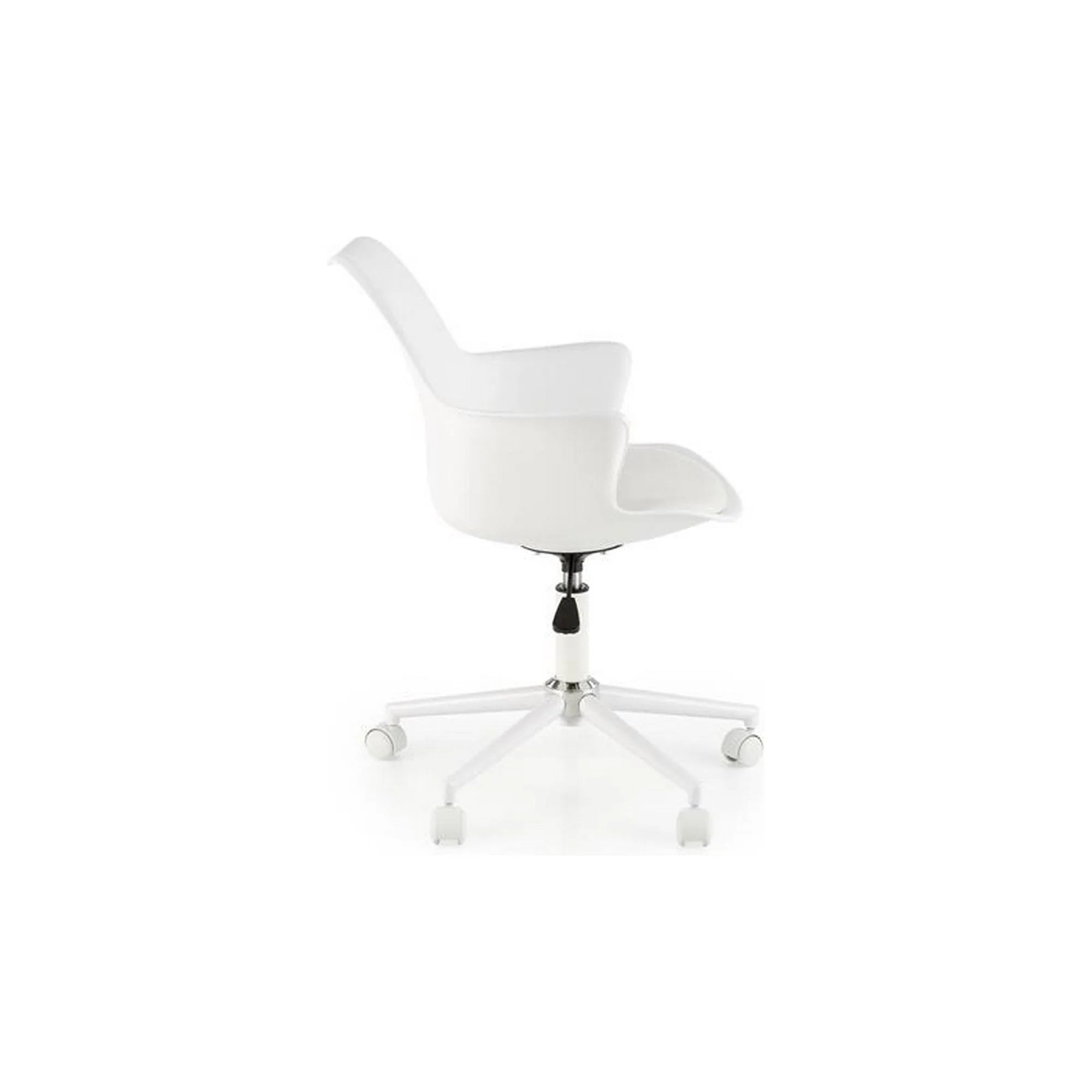Scaun birou GASLY, alb, piele ecologica, 62x64x80/92 cm