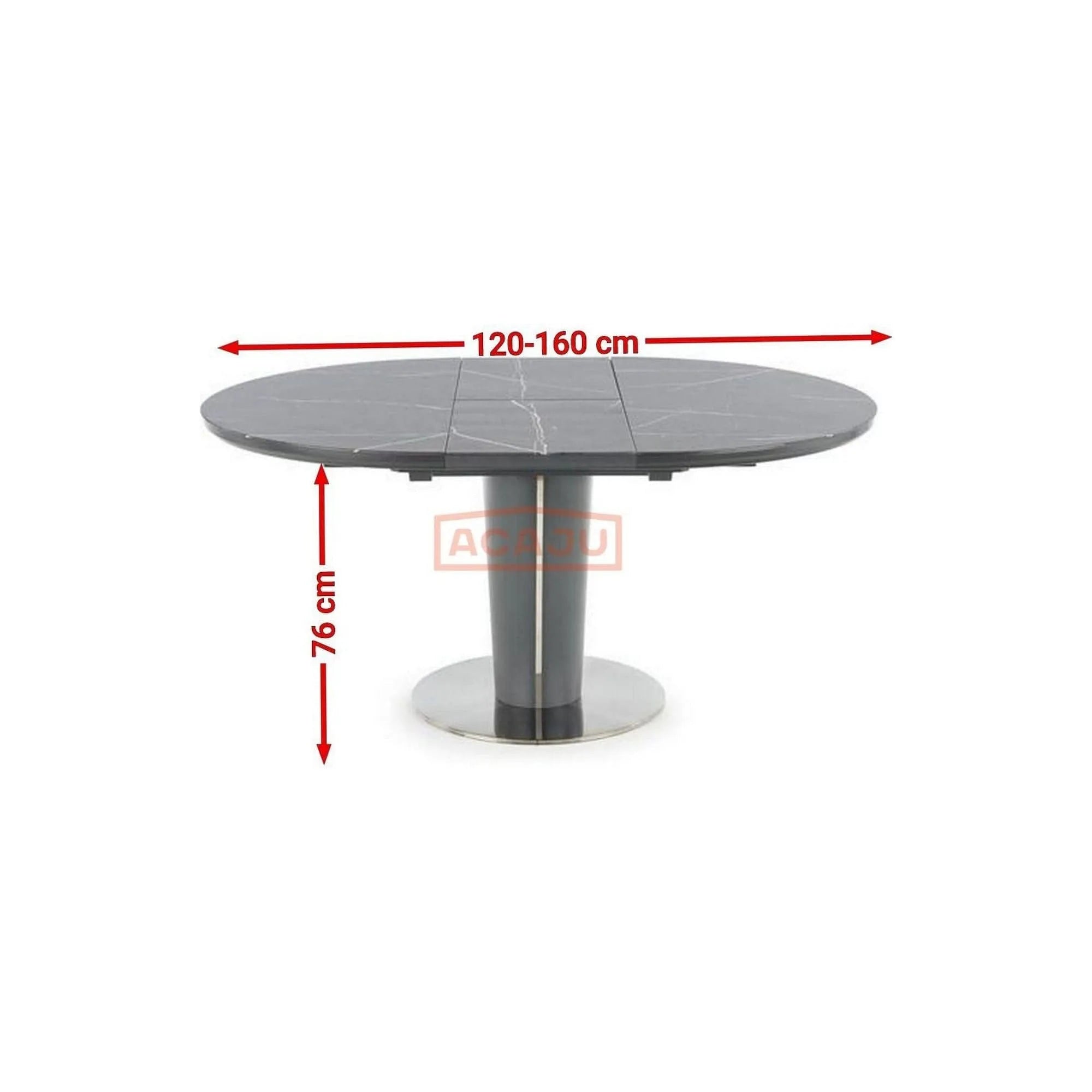 Masa extensibila RICARDO, gri, 120/160x120/76 cm