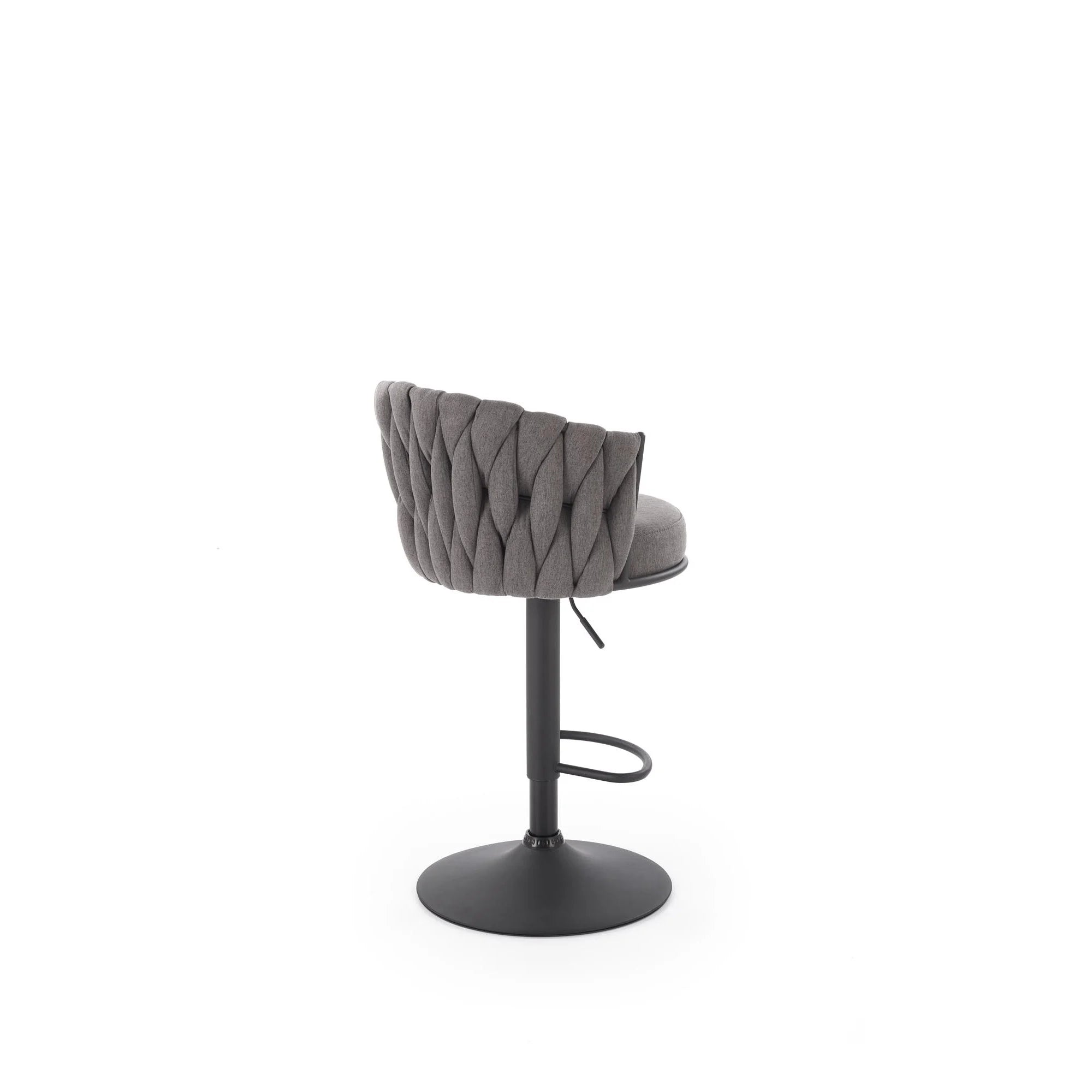 Scaun bar H125, gri - Nea 15, stofa clasica/otel, 53x54x90/105 cm