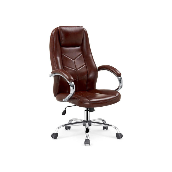 Scaun de birou CODY, maro, piele ecologica, 64x65x111/119 cm