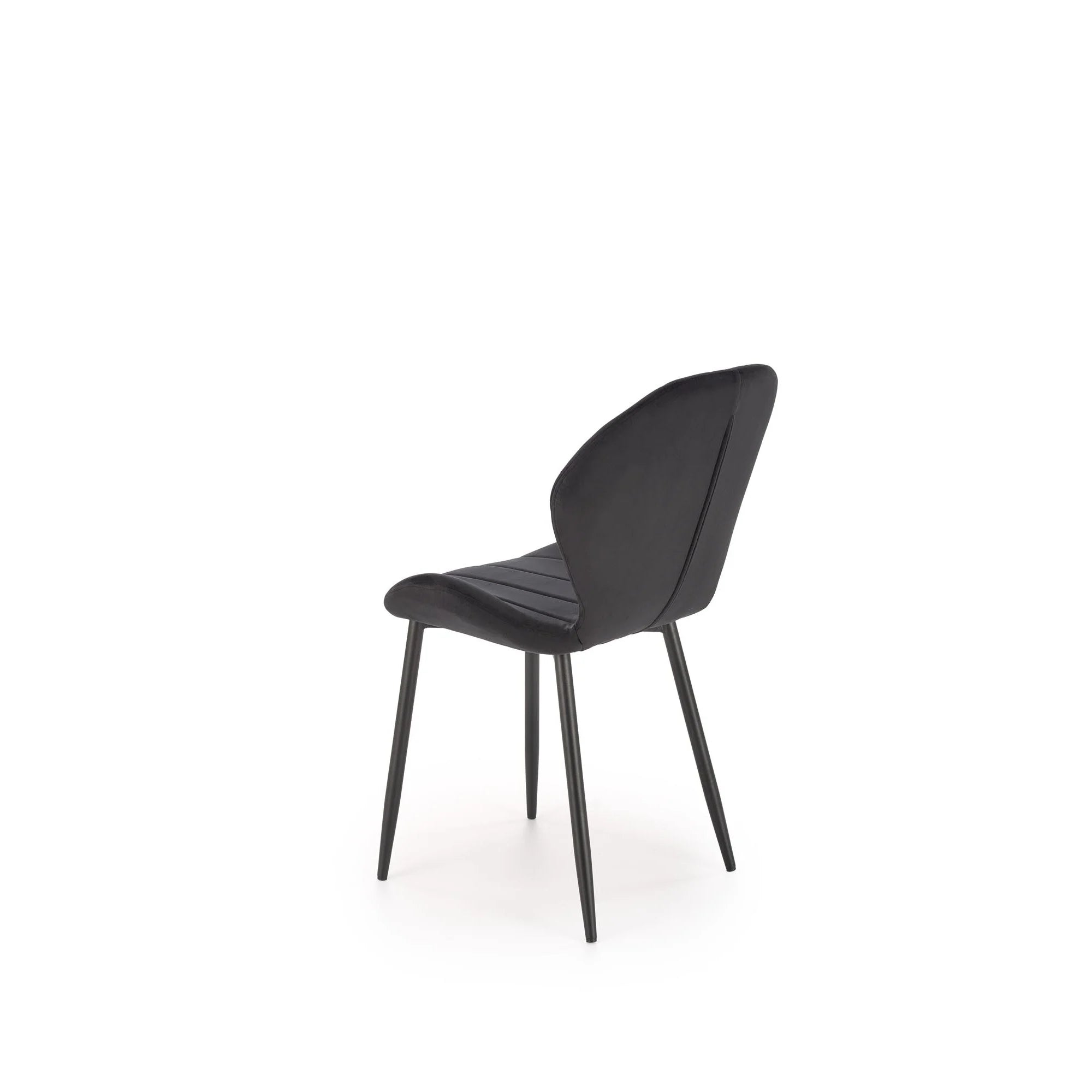 Scaun K538, negru, stofa catifelata/metal, 48x57x85 cm