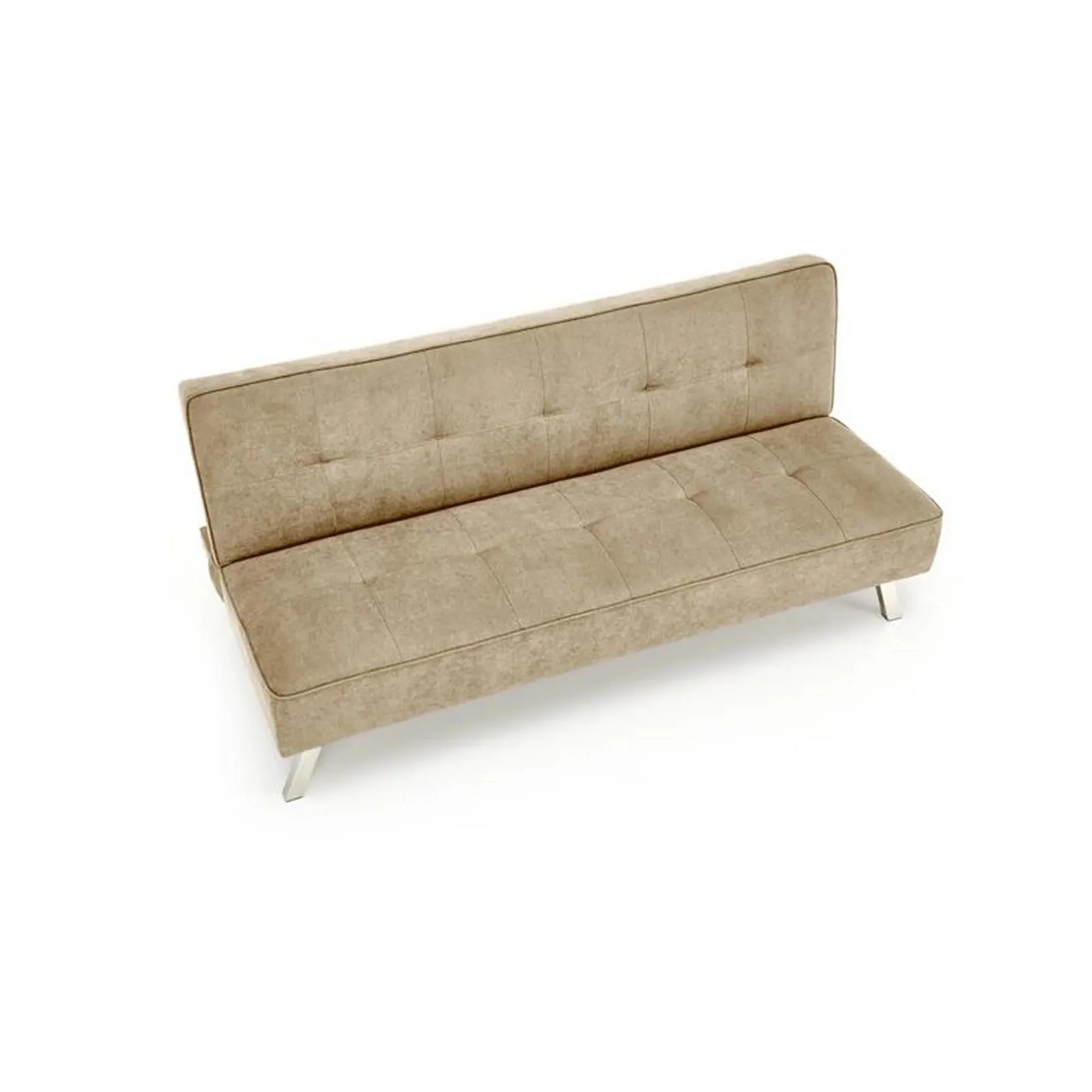 Canapea extensibila CARLITO, bej, stofa clasica/metal, 173x97/83x80 cm