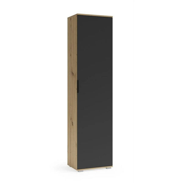 Dulap CLIF SL-50, stejar artisan/gri antracit, PAL laminat, cu o usa, 50x38x203 cm