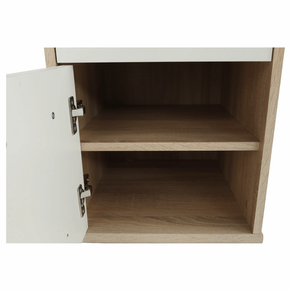 Noptiera JOHAN 2 NEW 07, stejar sonoma/alb, DTD laminat, 39x41x55 cm